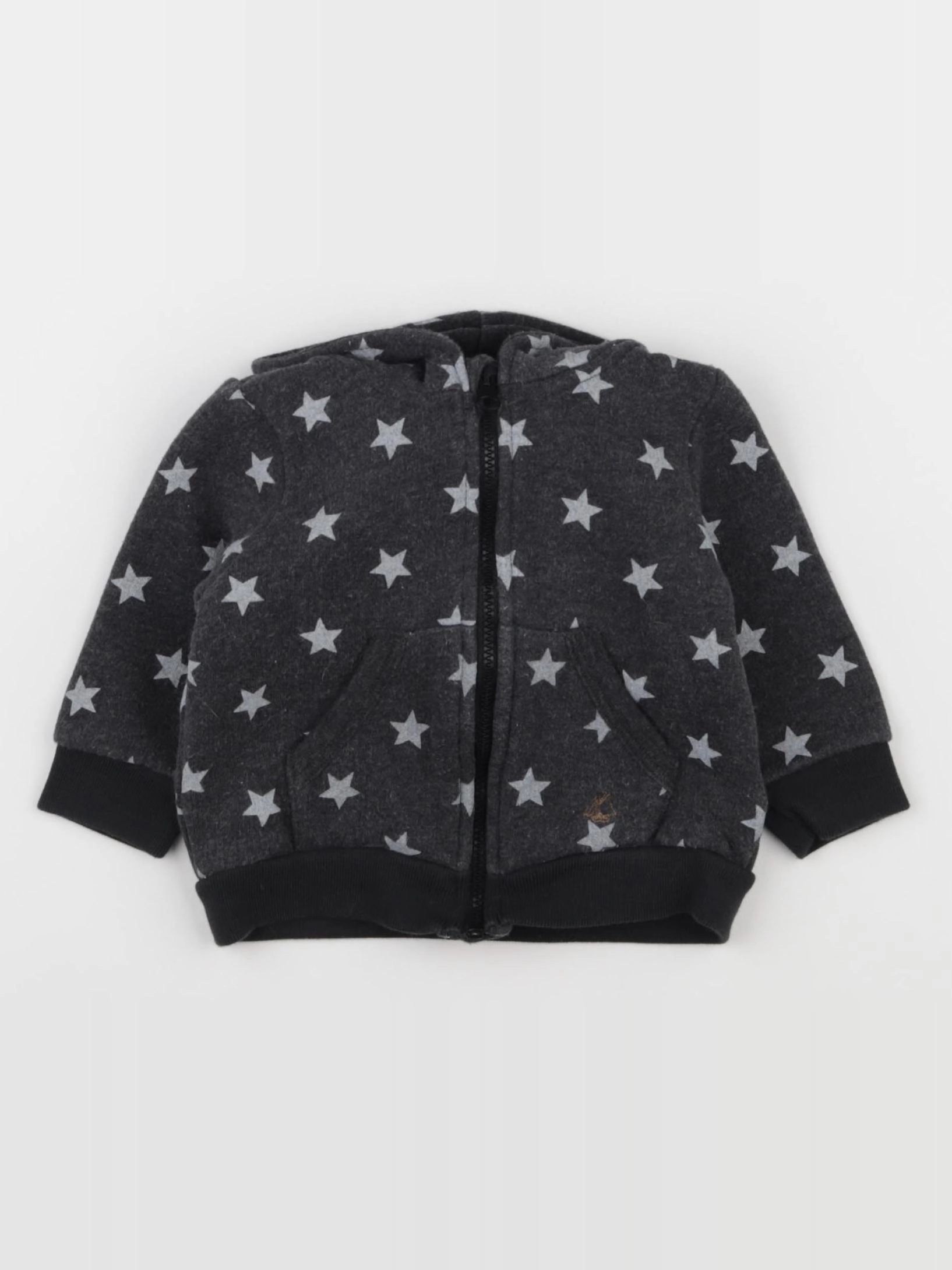 Petit Bateau - sweat gris - 6 mois