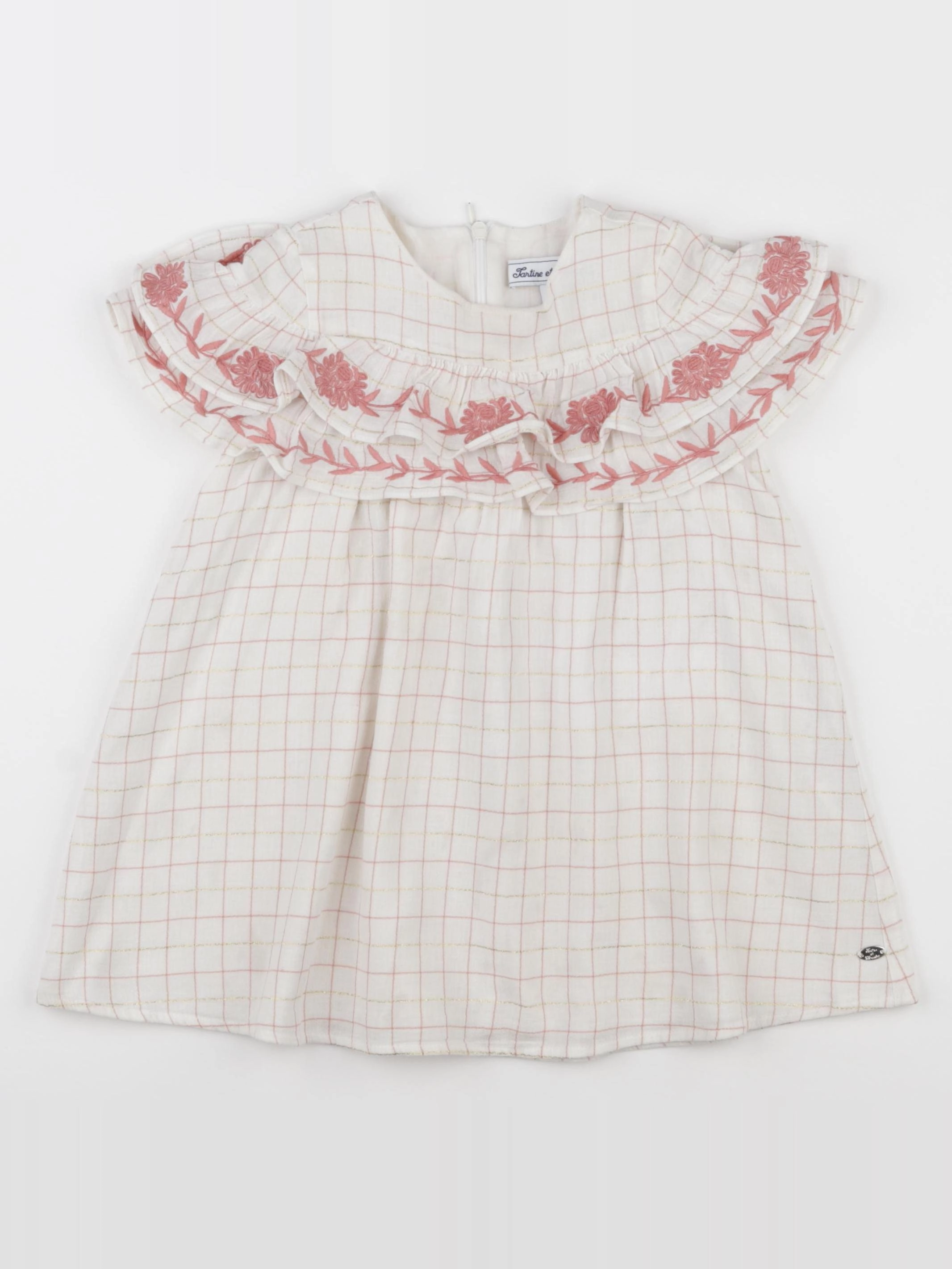 Tartine & Chocolat - robe blanc, rose - 3 ans