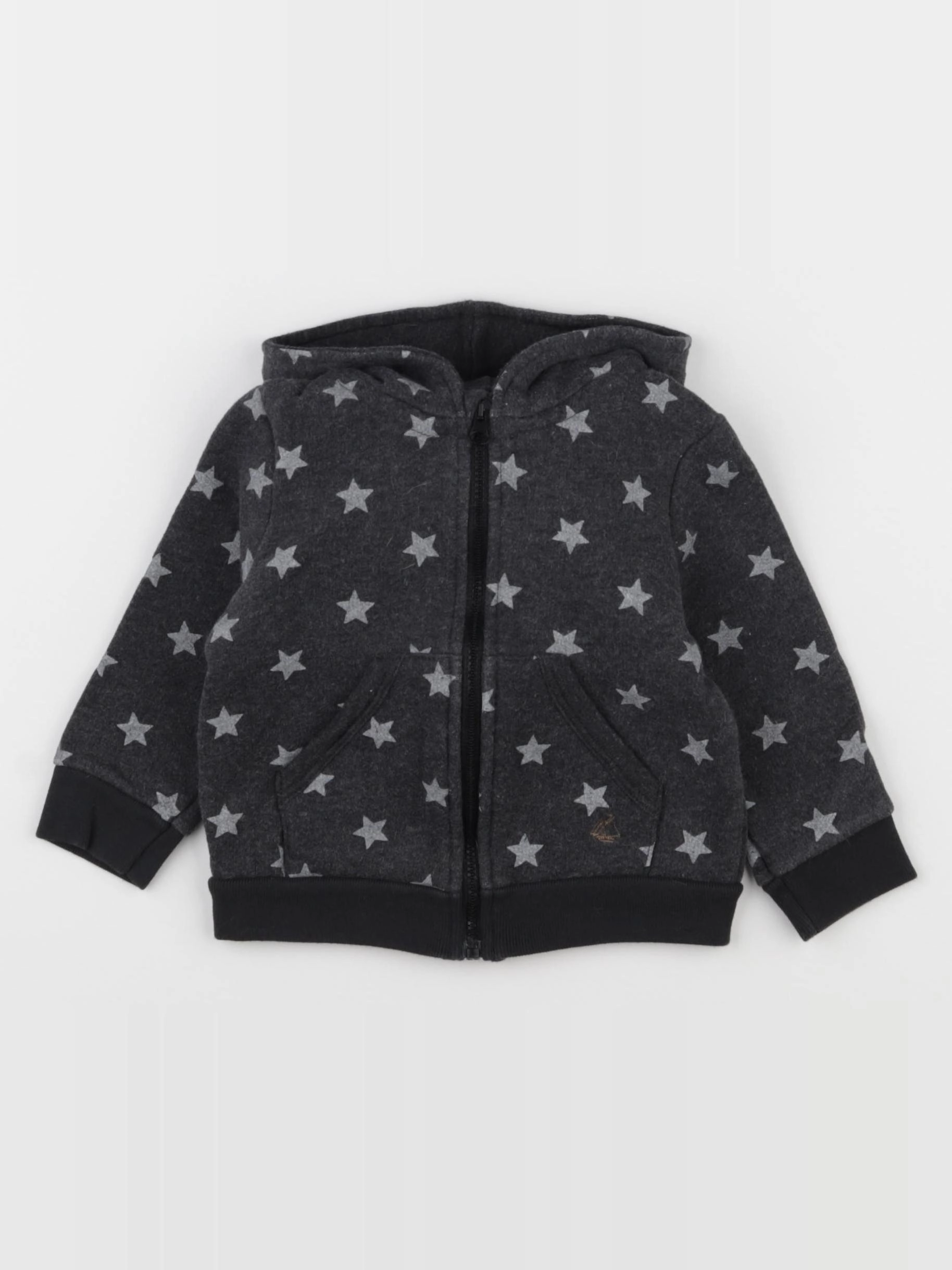 Petit Bateau - sweat gris - 12 mois