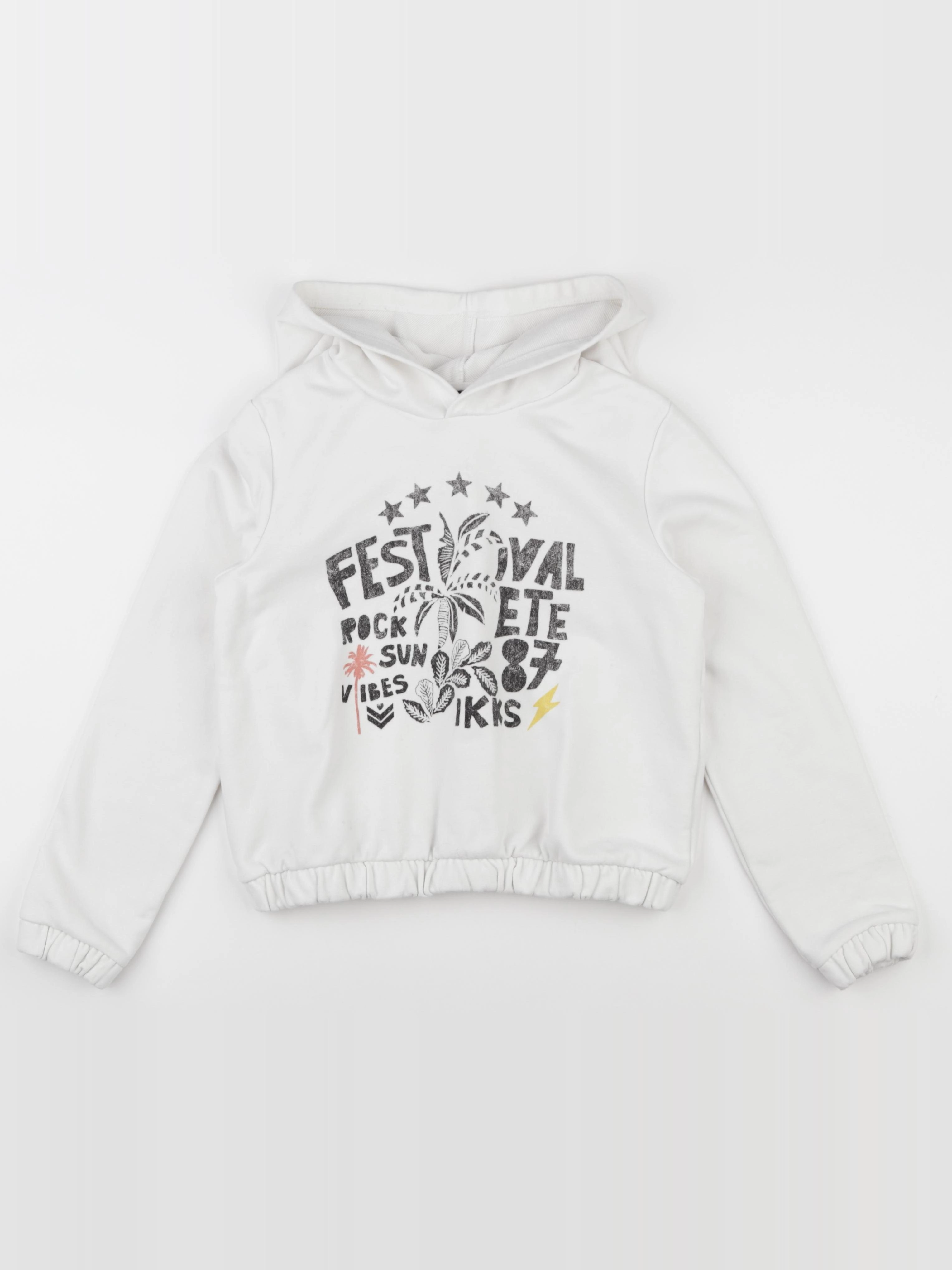 IKKS - sweat blanc - 10 ans