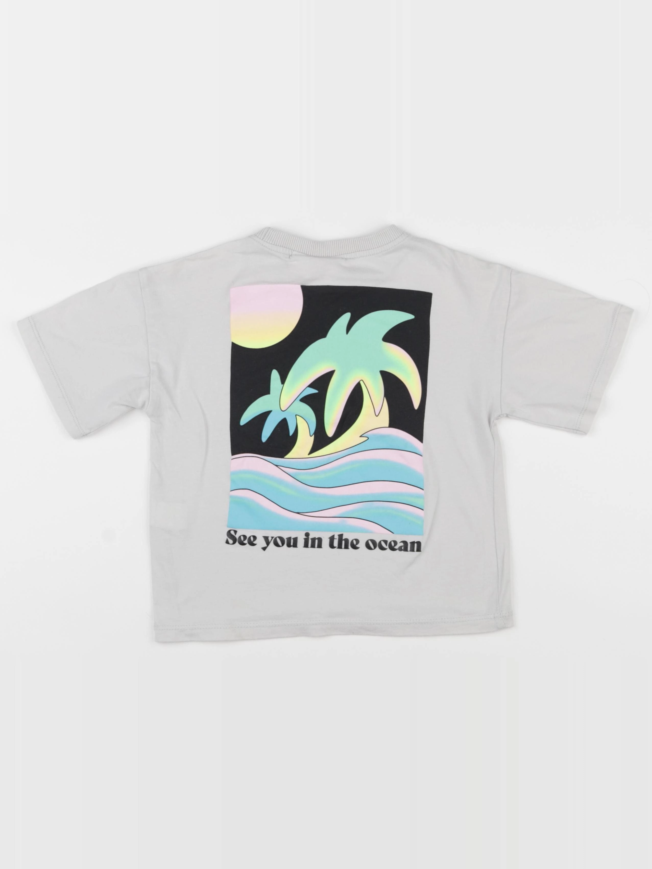 Zara - tee-shirt imprimé au dos gris - 2/3 ans