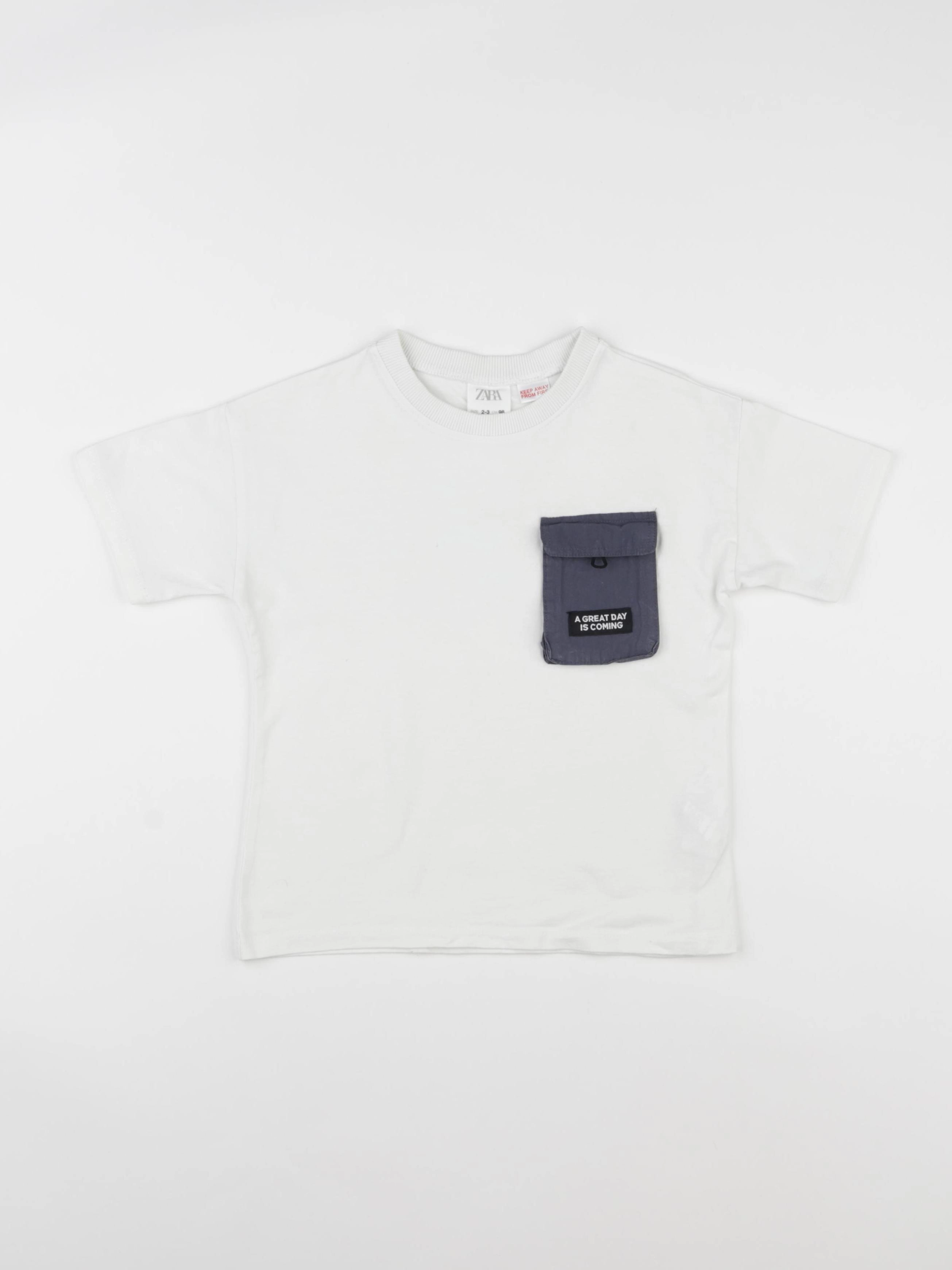 Zara - tee-shirt blanc - 2/3 ans