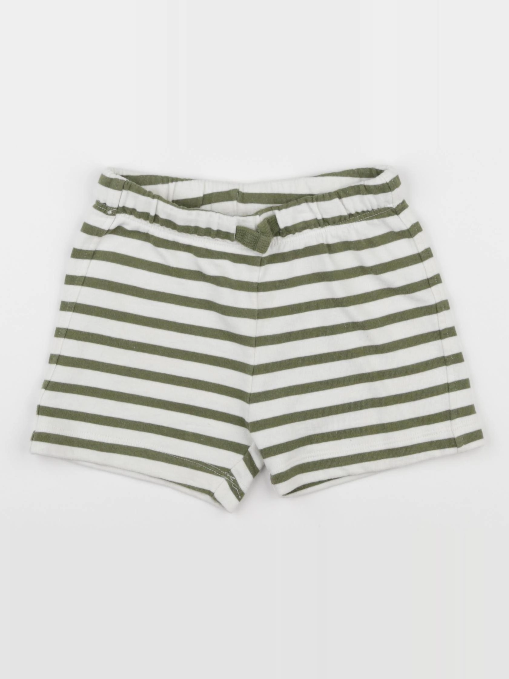 Zara - short blanc, vert - 4 ans