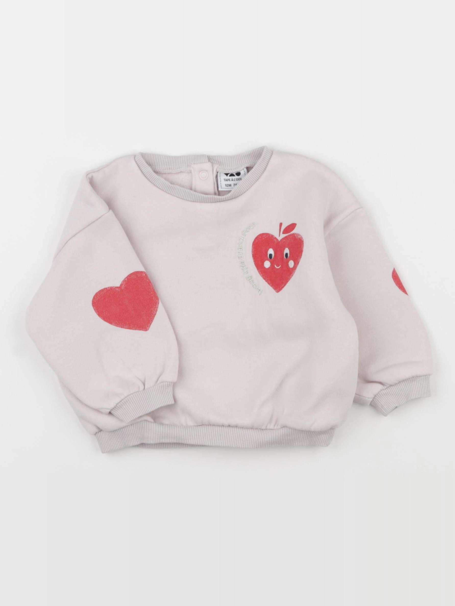 Tape à l'oeil - sweat rose - 12 mois