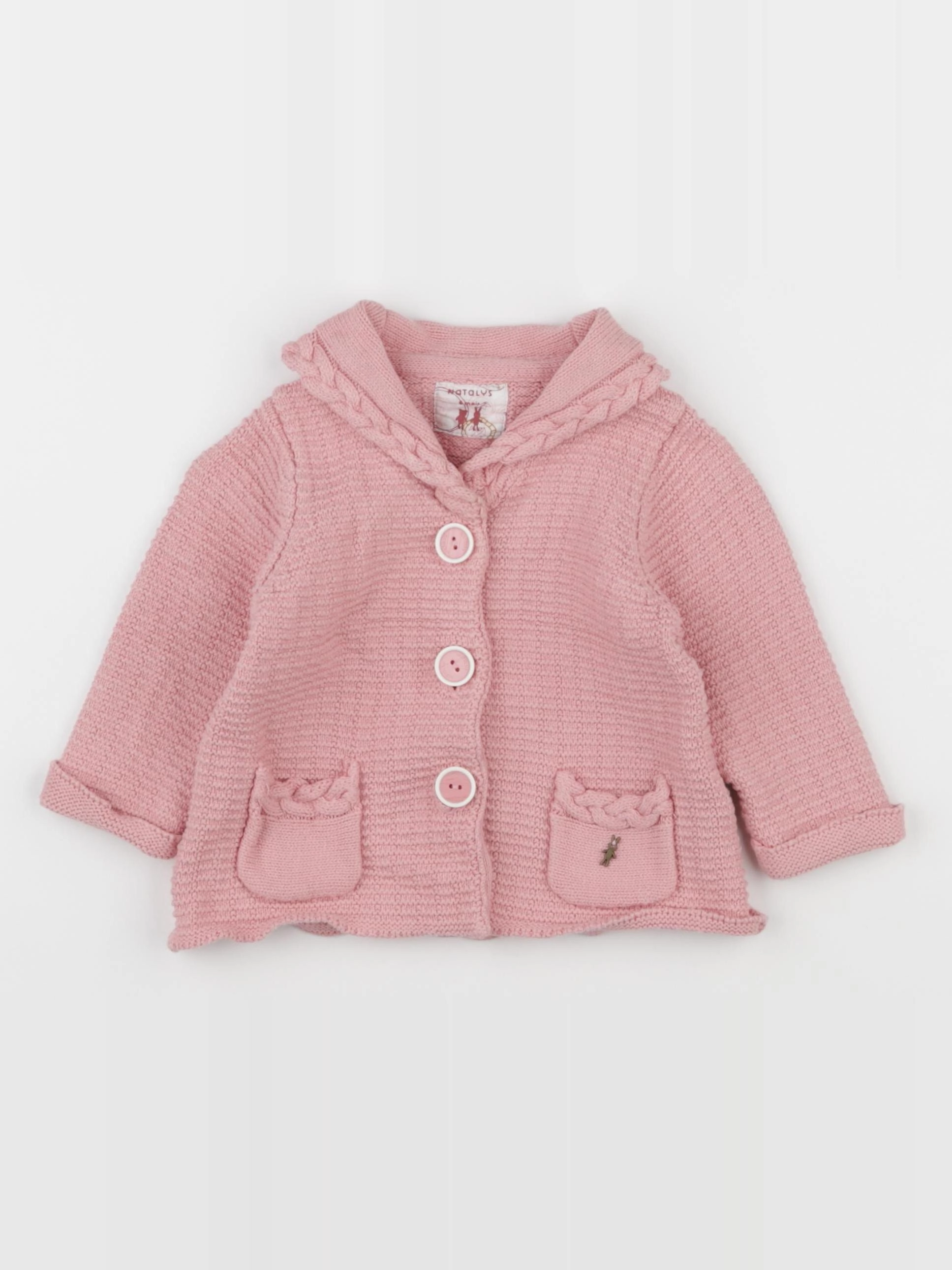 Natalys - gilet rose - 6 mois