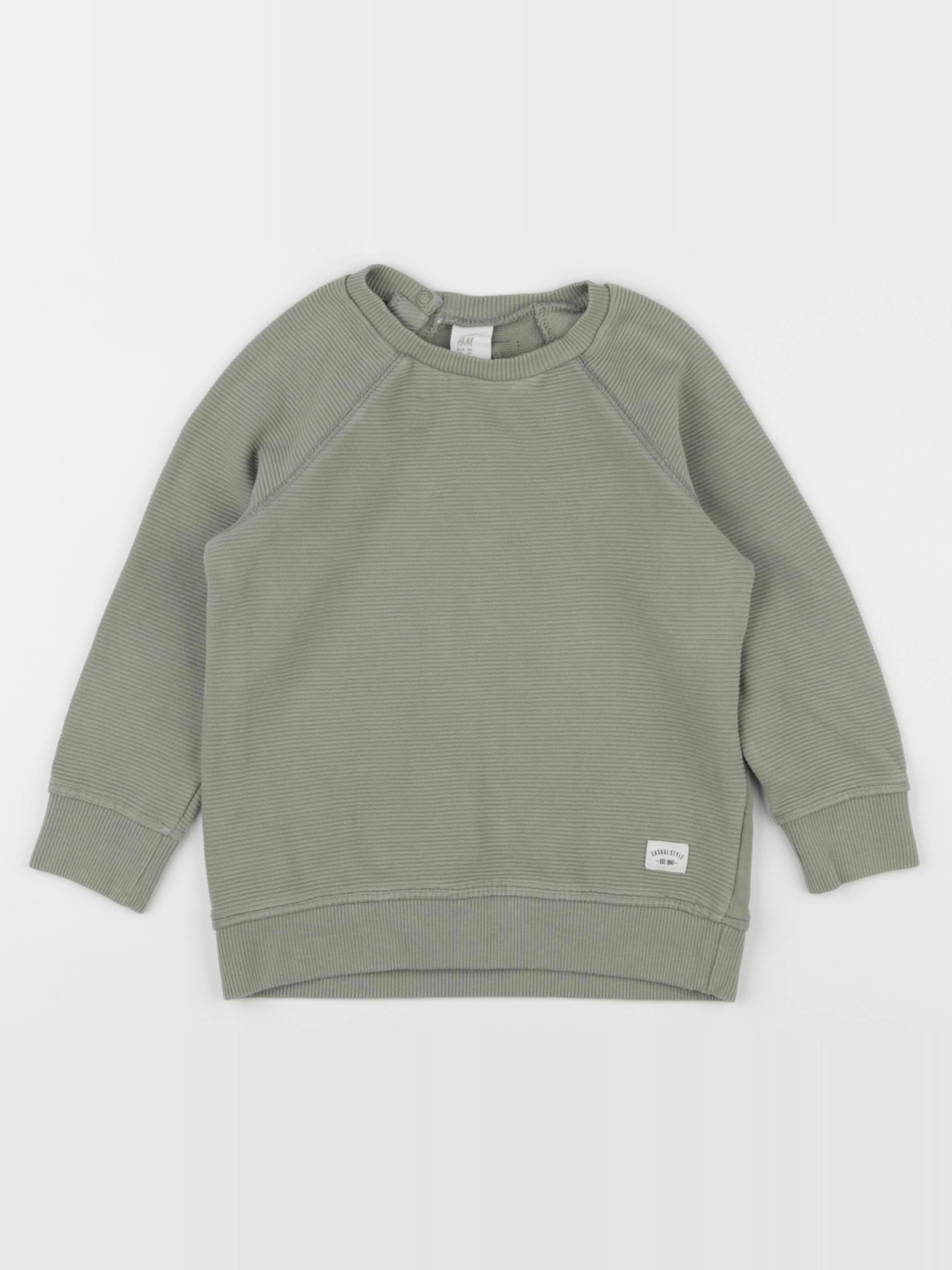 H&M - sweat vert - 2/3 ans
