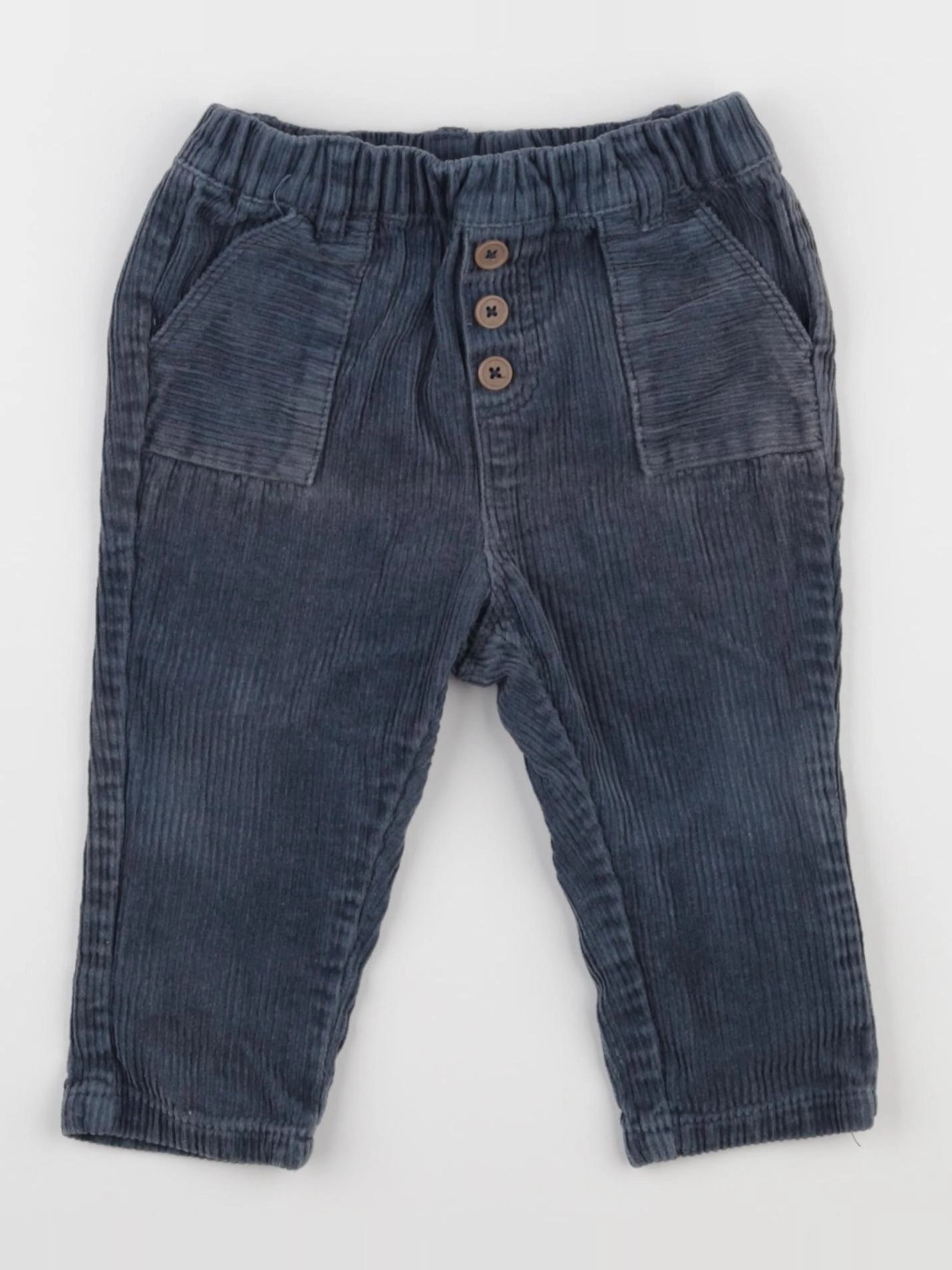 Vertbaudet - pantalon bleu - 12 mois