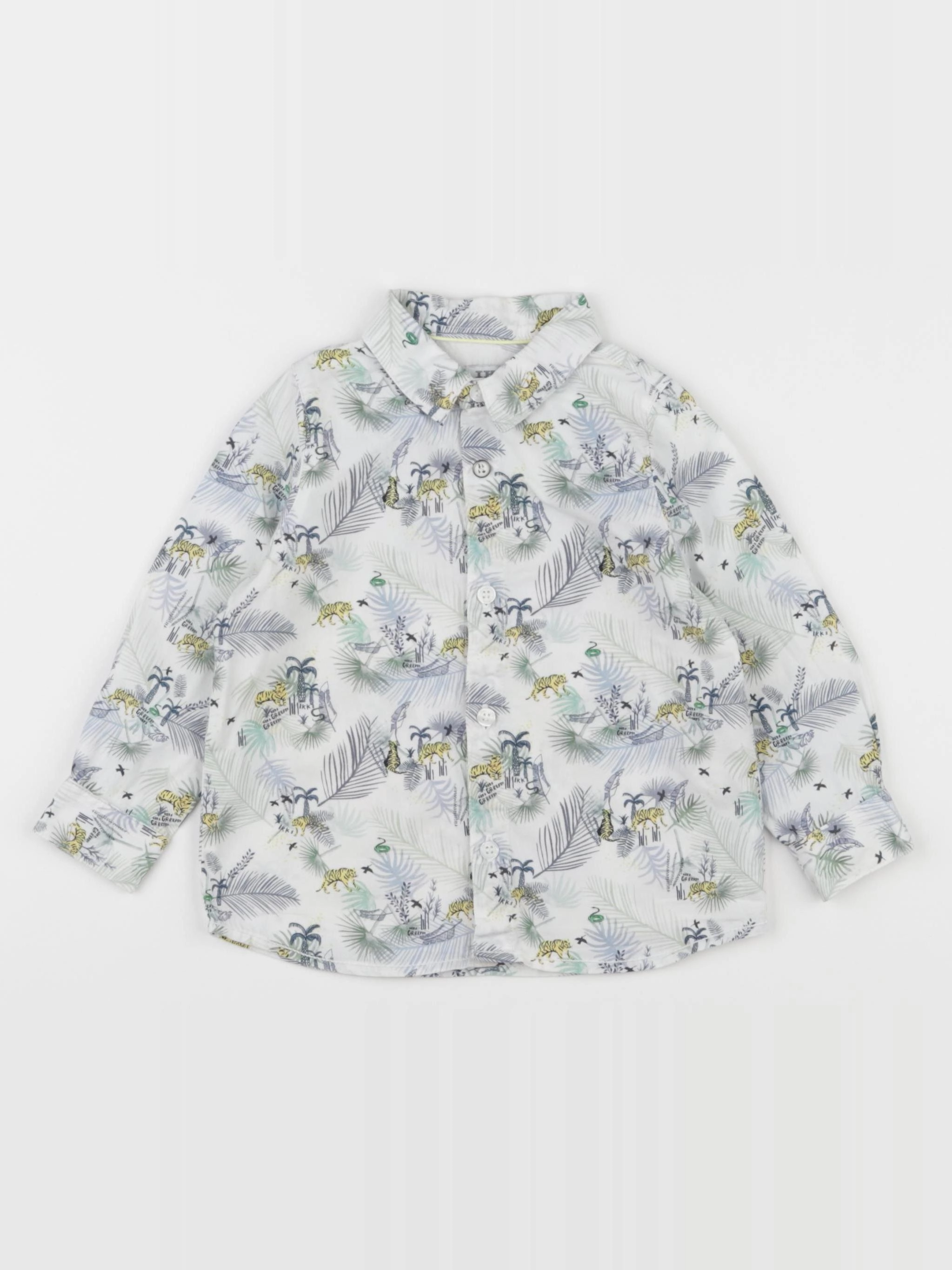 IKKS - chemise bleu, vert - 18 mois