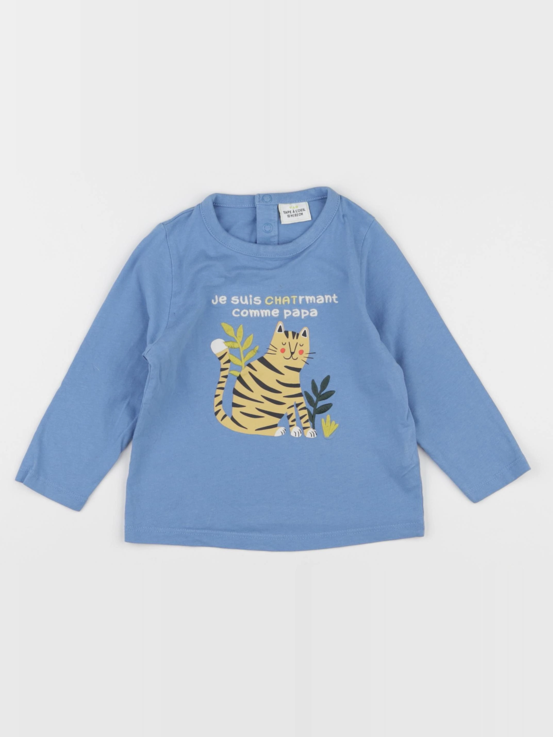 Tape à l'oeil - tee-shirt bleu - 18 mois