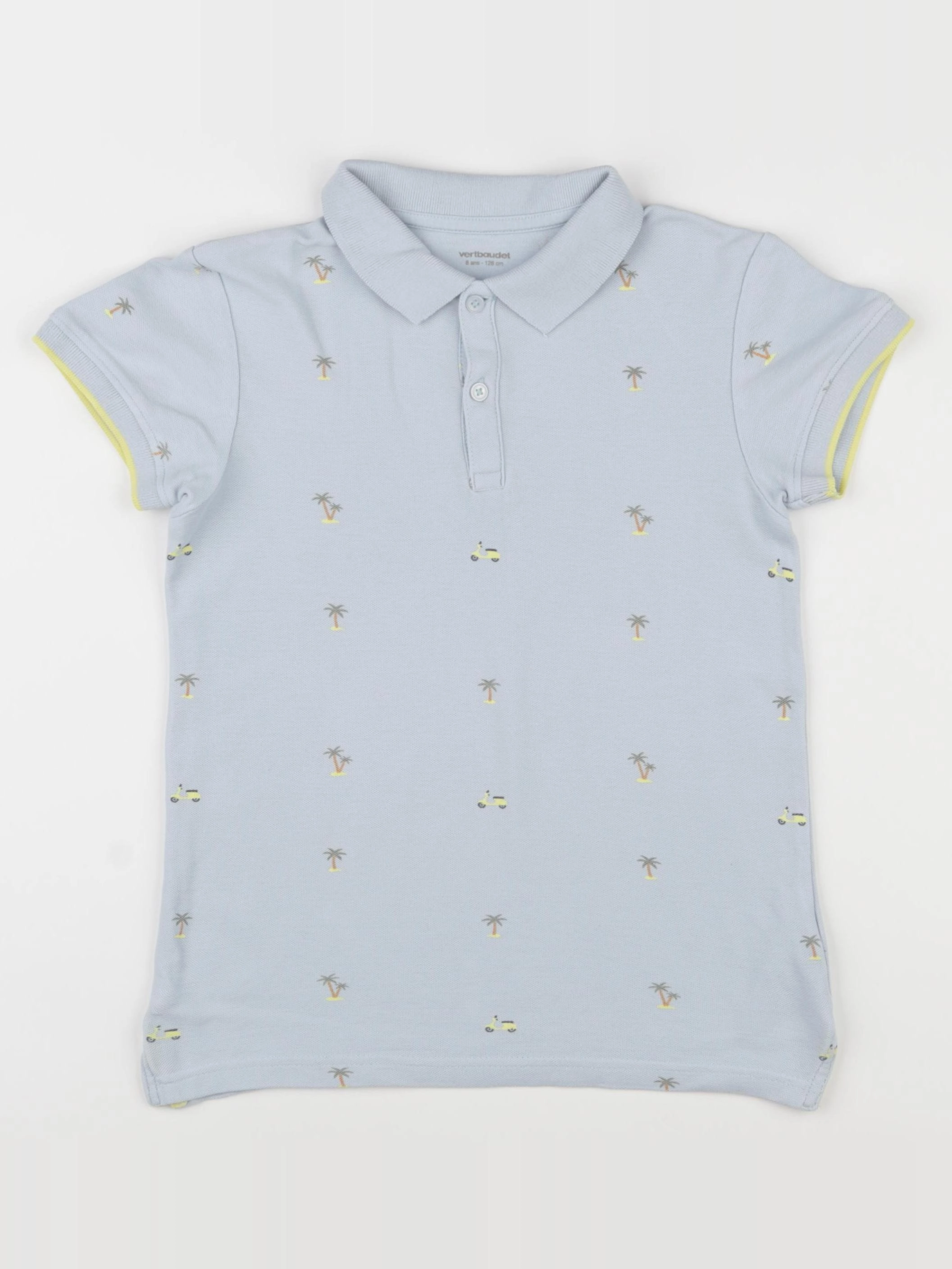 Vertbaudet - polo bleu - 8 ans