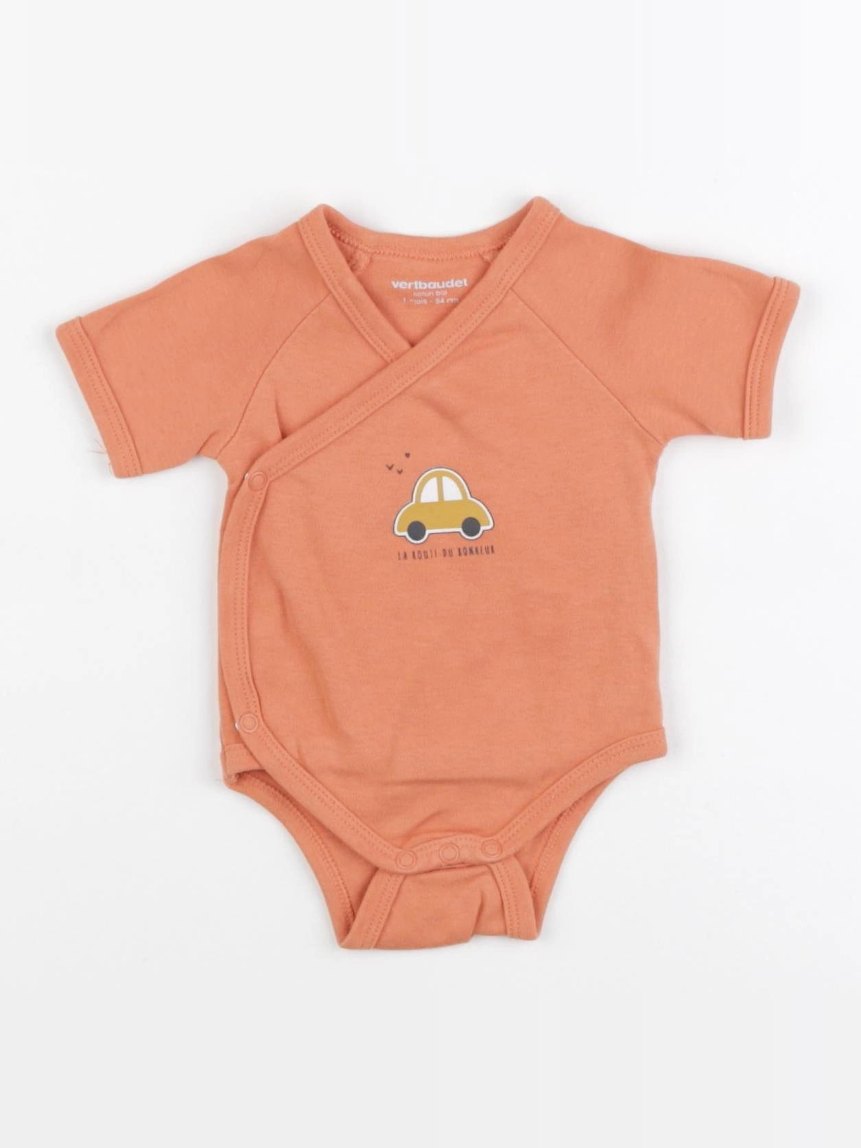 Vertbaudet - body orange - 1 mois