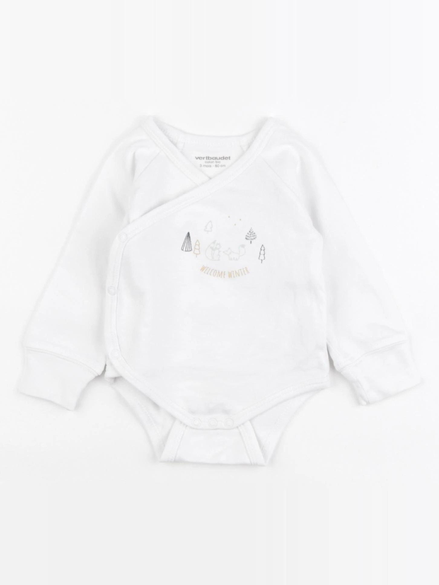 Vertbaudet - body blanc - 3 mois
