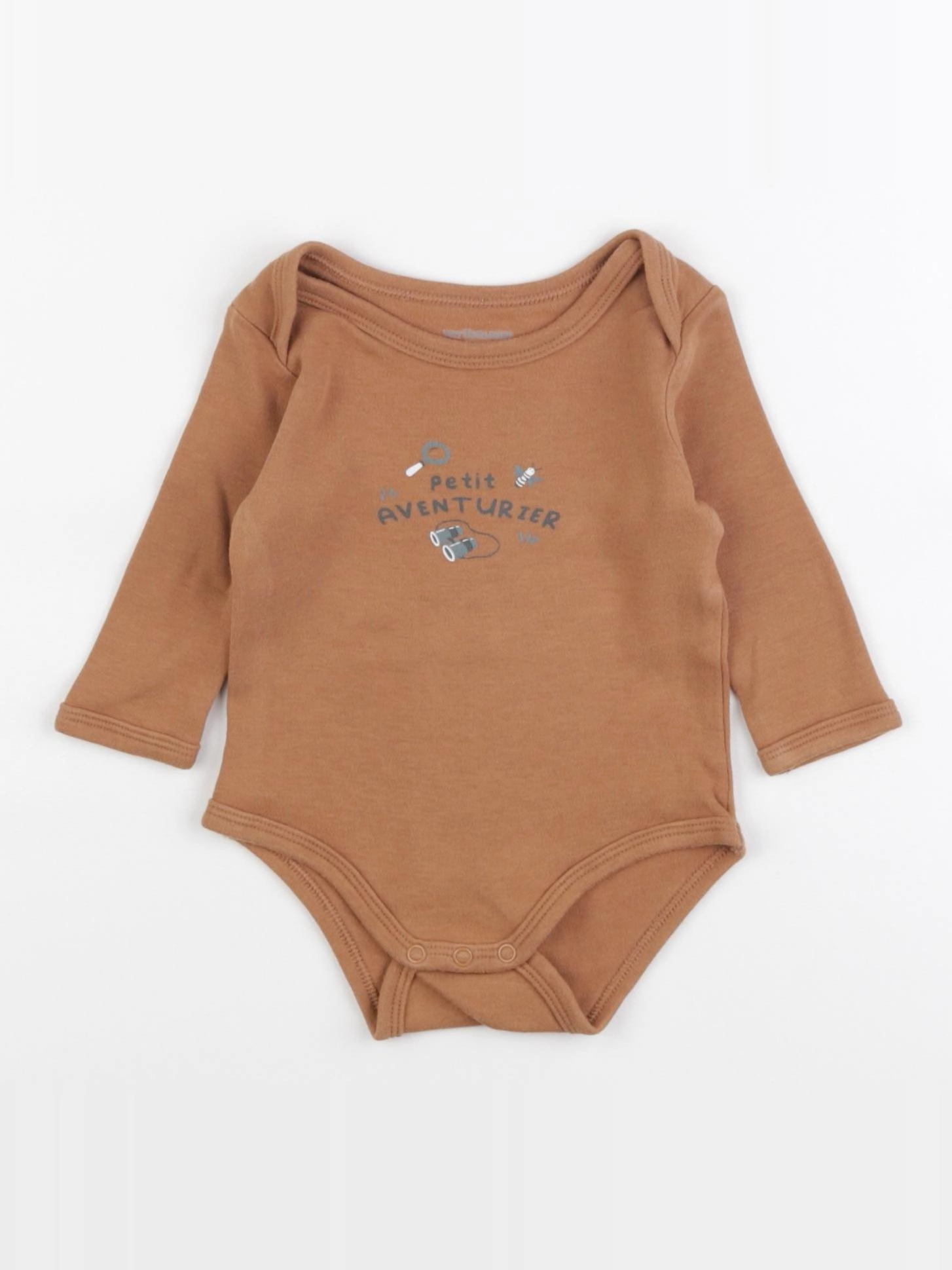 Vertbaudet - body marron - 6 mois