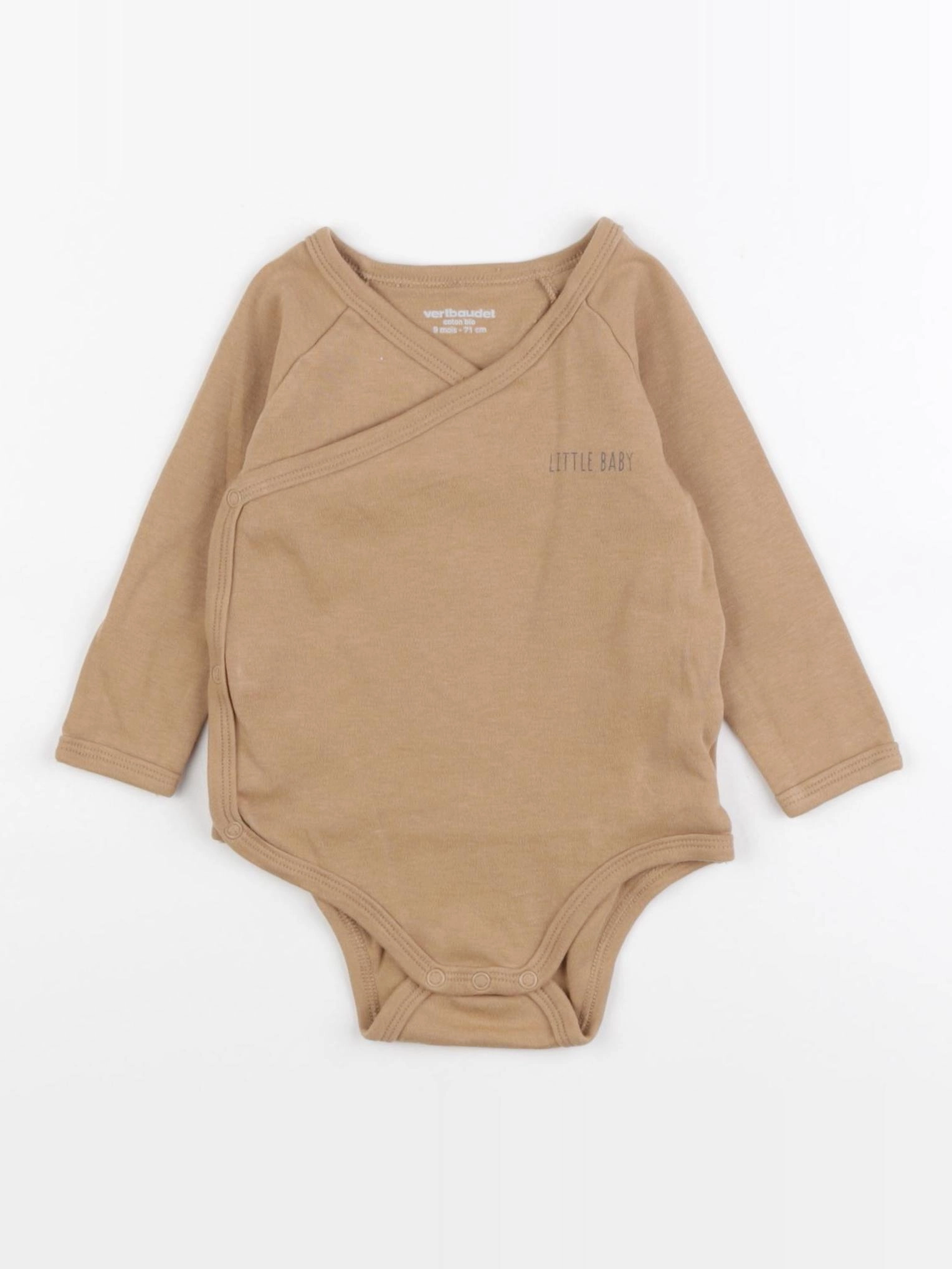Vertbaudet - body marron - 9 mois