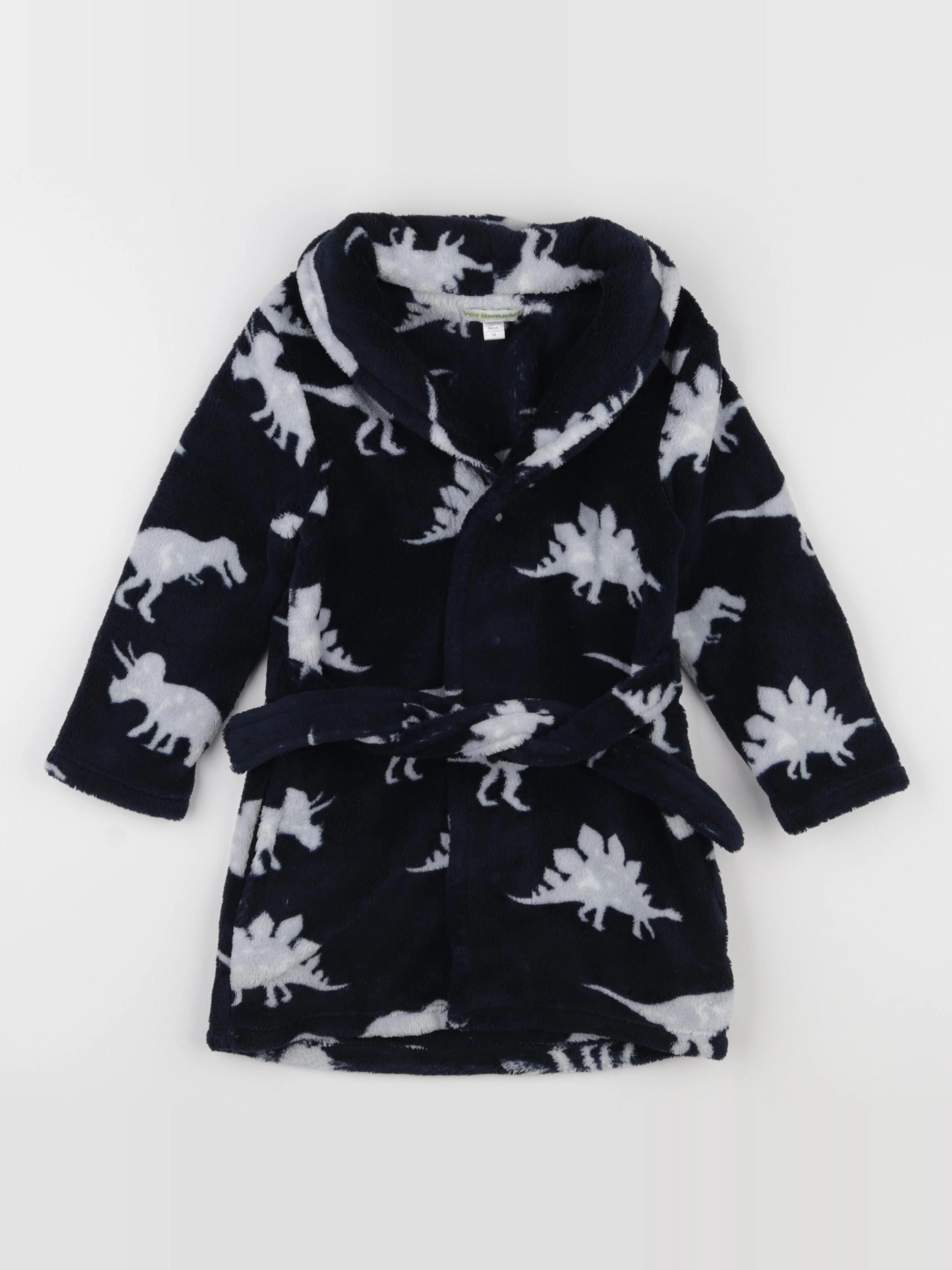 Vertbaudet - robe de chambre bleu, gris - 3 ans