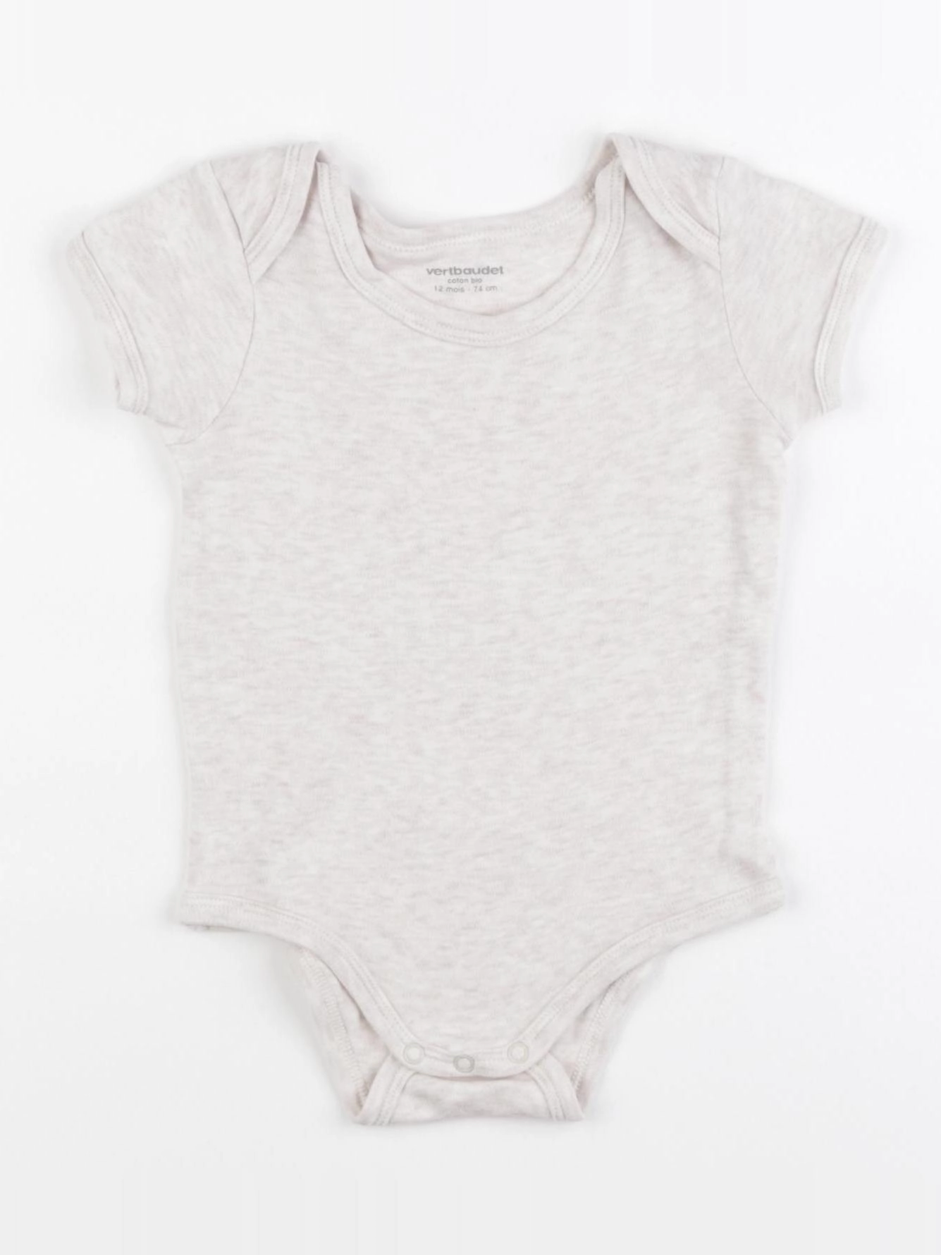 Vertbaudet - body beige - 12 mois