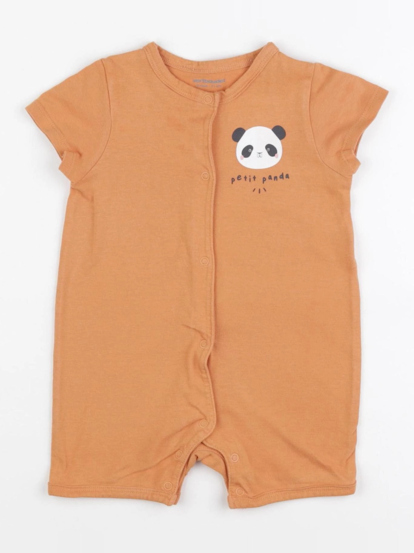 Vertbaudet - pyjama coton orange - 9 mois