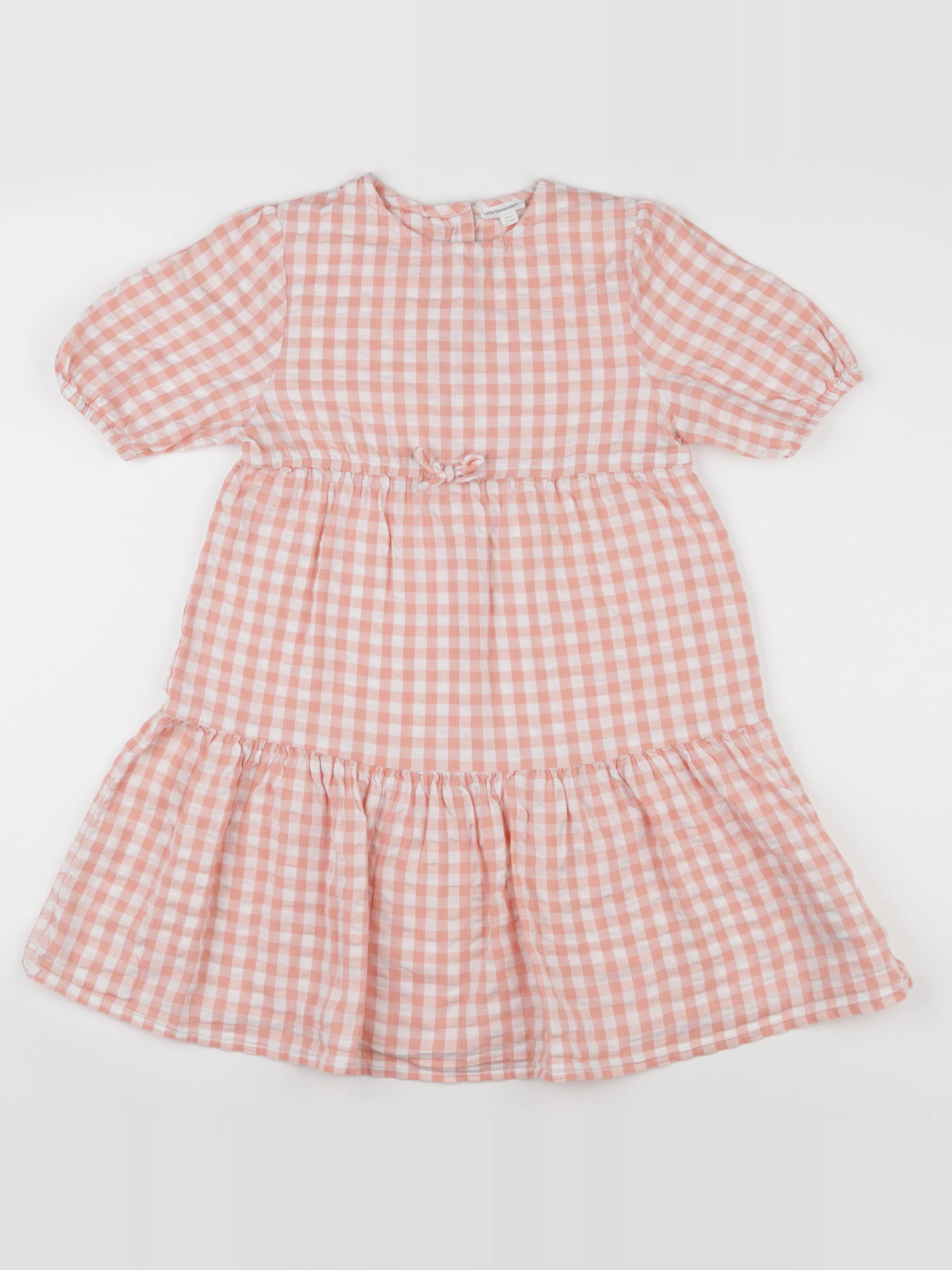 Vertbaudet - robe blanc, rose - 9 ans