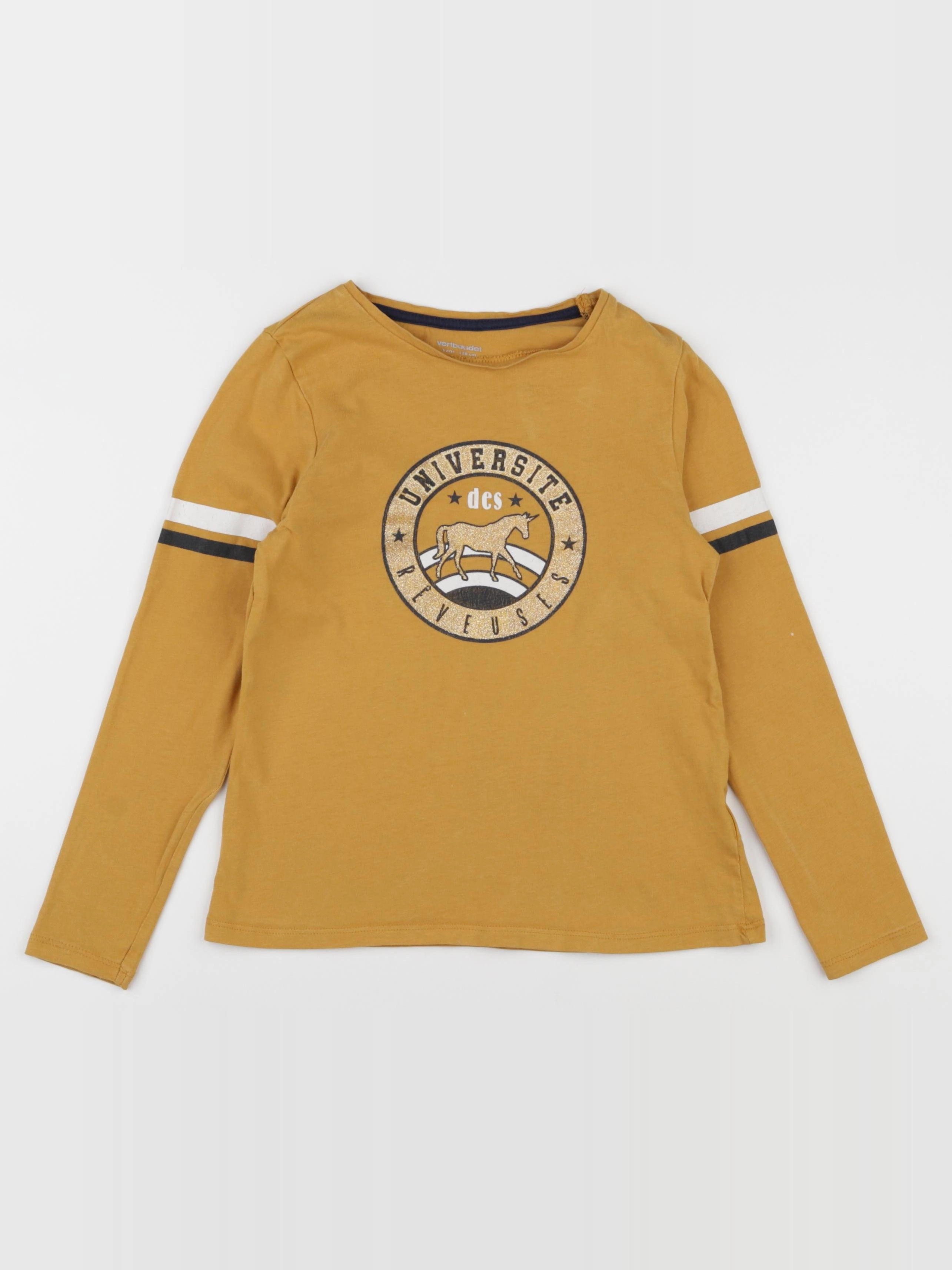 Vertbaudet - tee-shirt jaune - 8 ans