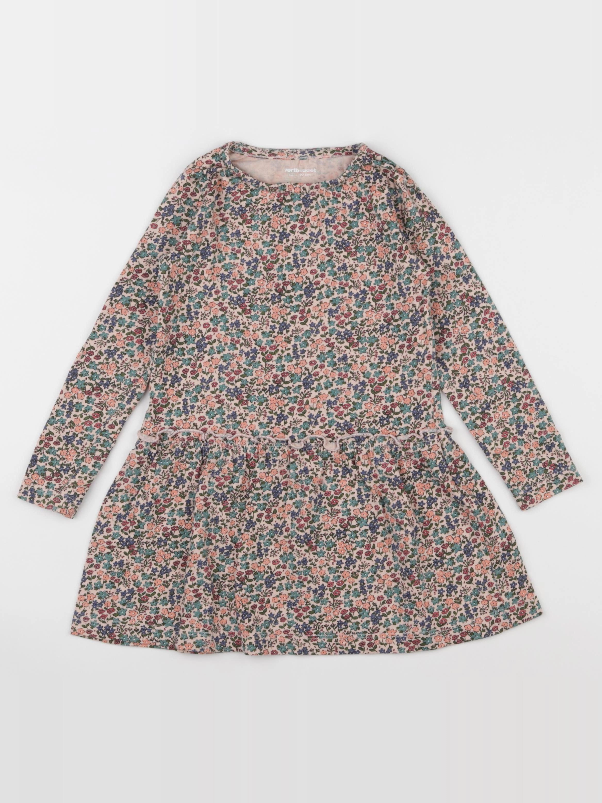 Vertbaudet - robe multicolore - 3 ans