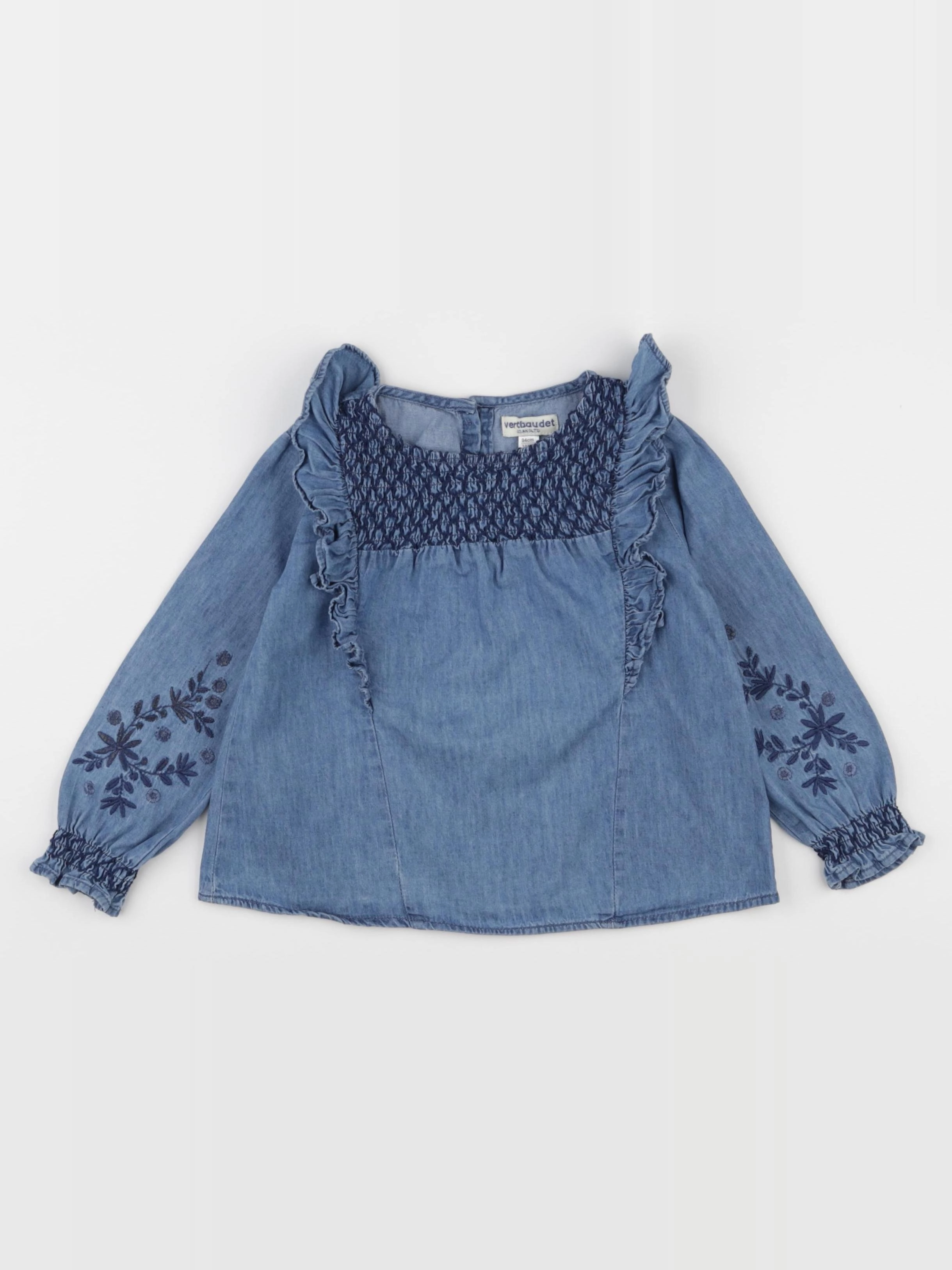 Vertbaudet - blouse bleu - 3 ans