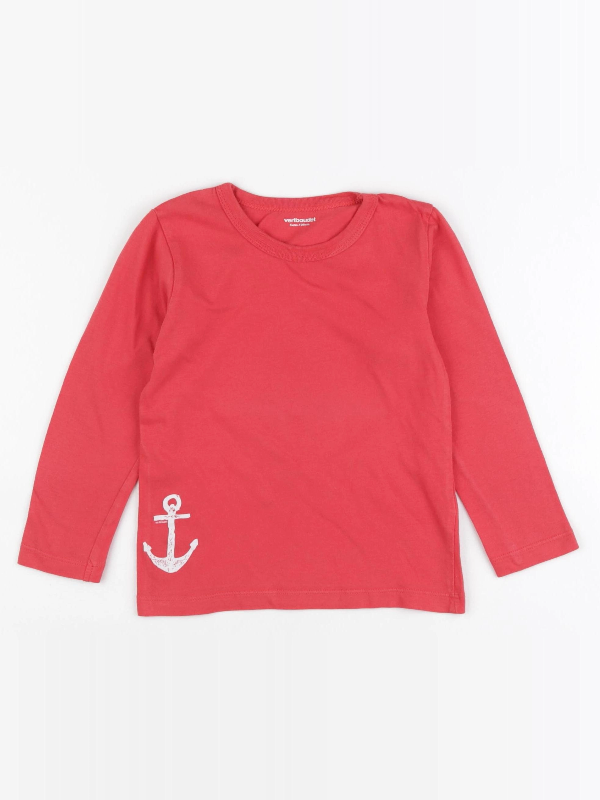 Vertbaudet - tee-shirt rose - 5 ans