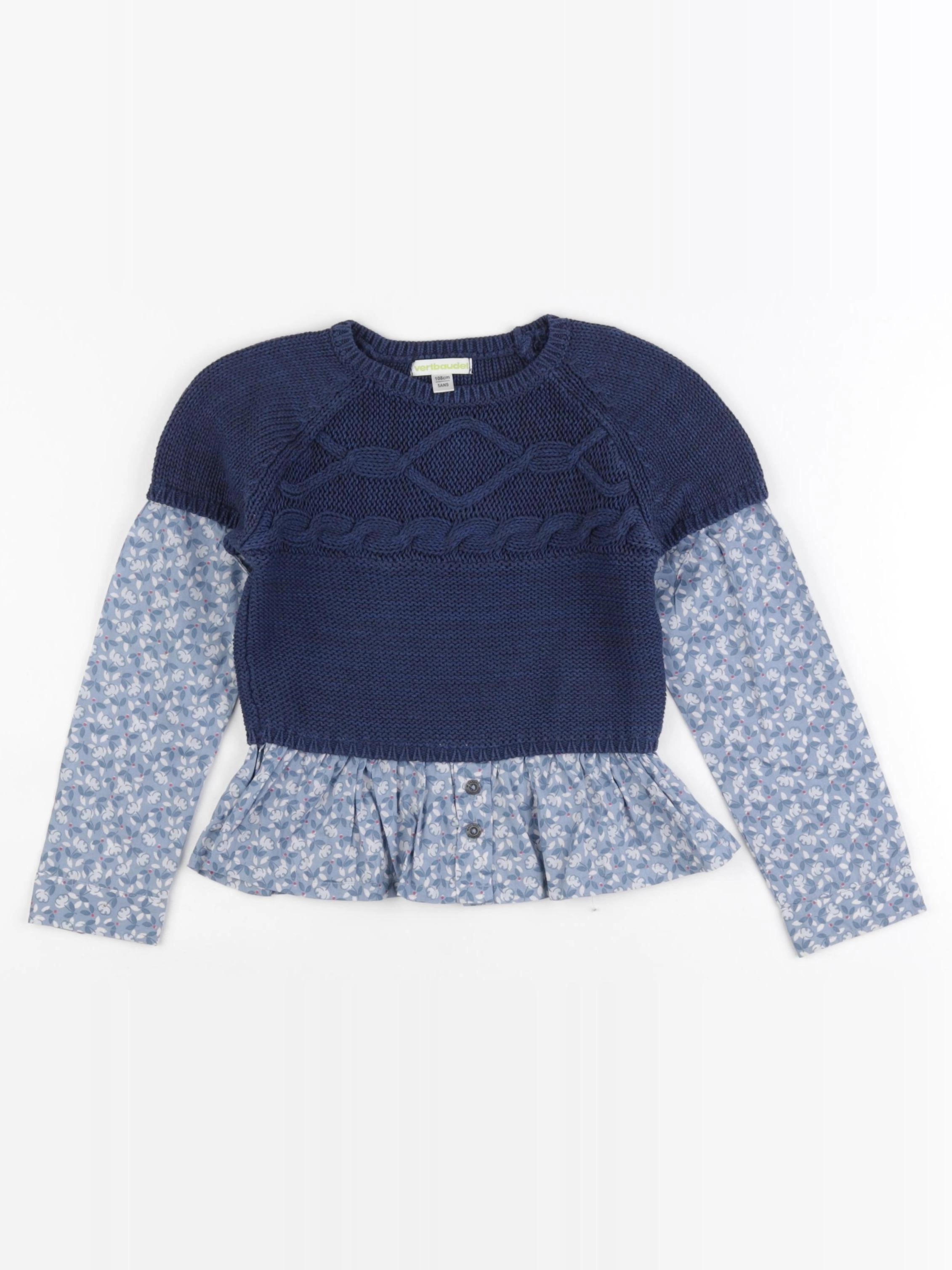 Vertbaudet - pull bleu - 5 ans