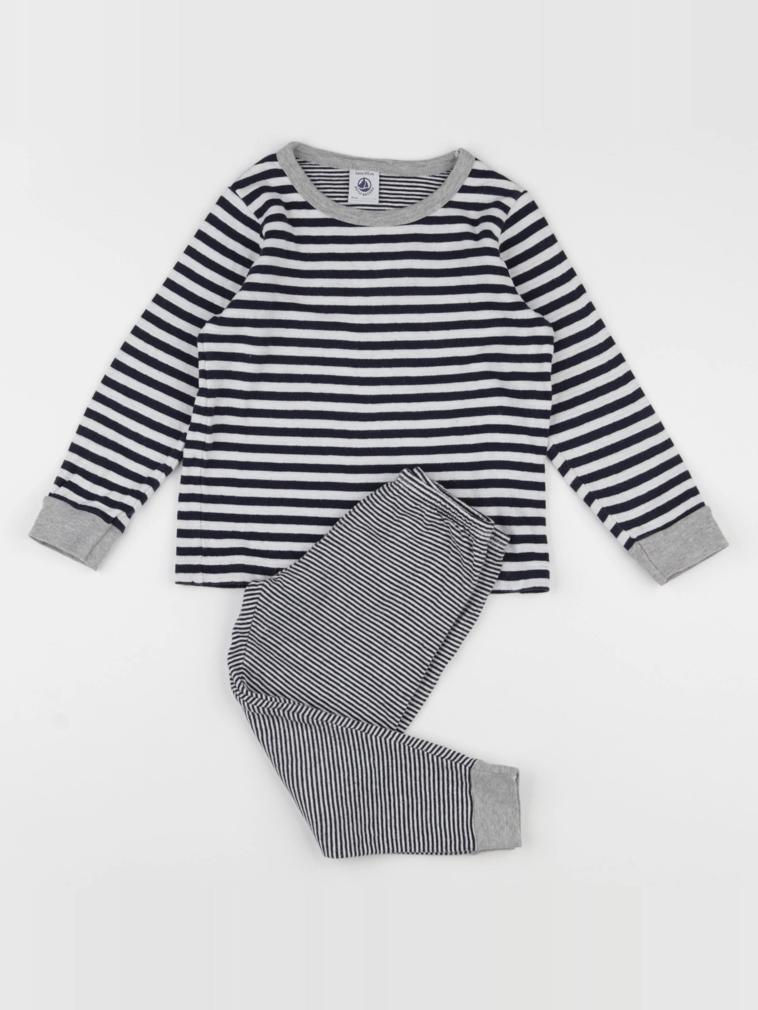Petit Bateau - pyjama coton bleu - 3 ans