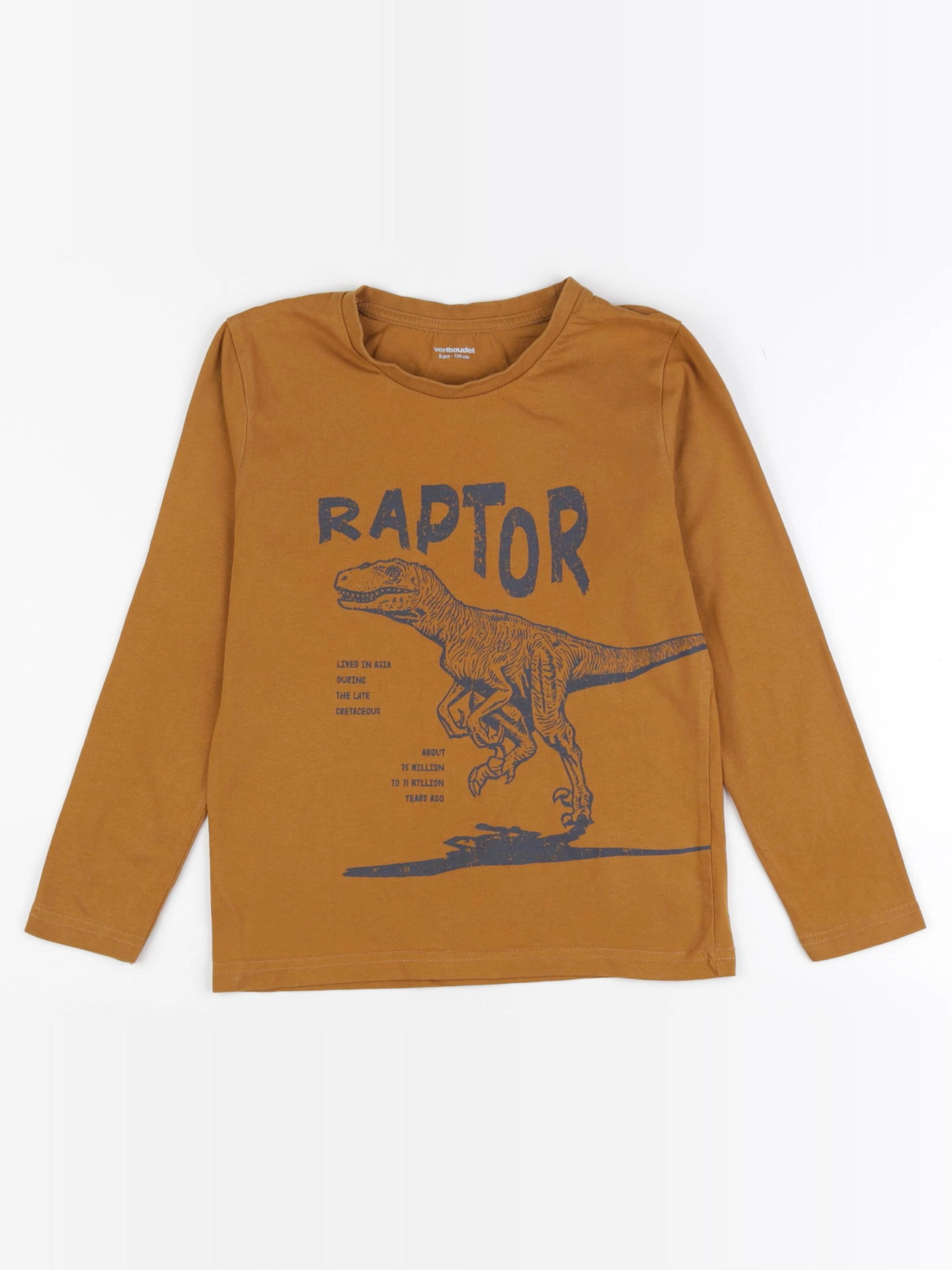 Vertbaudet - tee-shirt marron - 8 ans