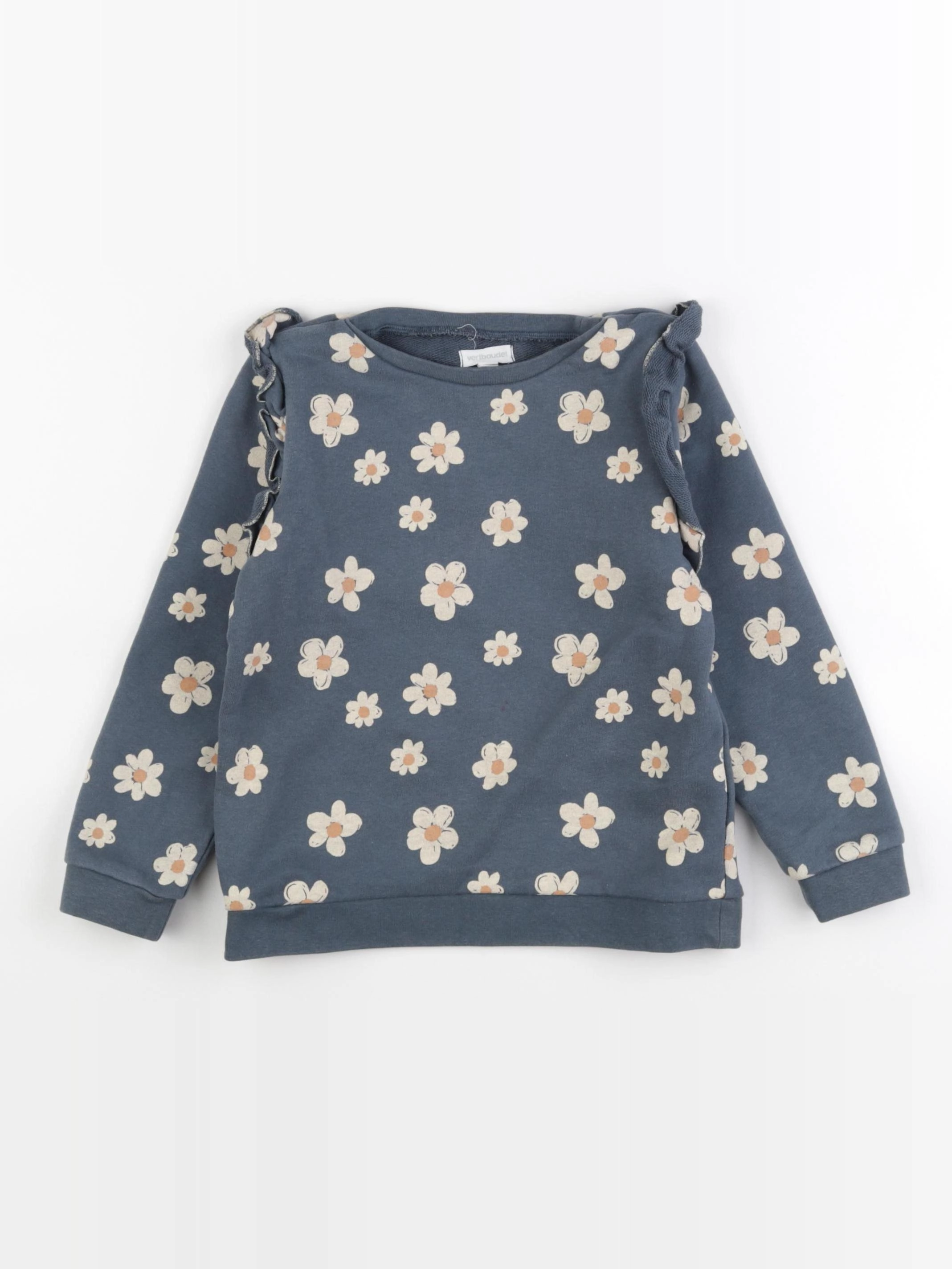 Vertbaudet - sweat bleu - 6 ans
