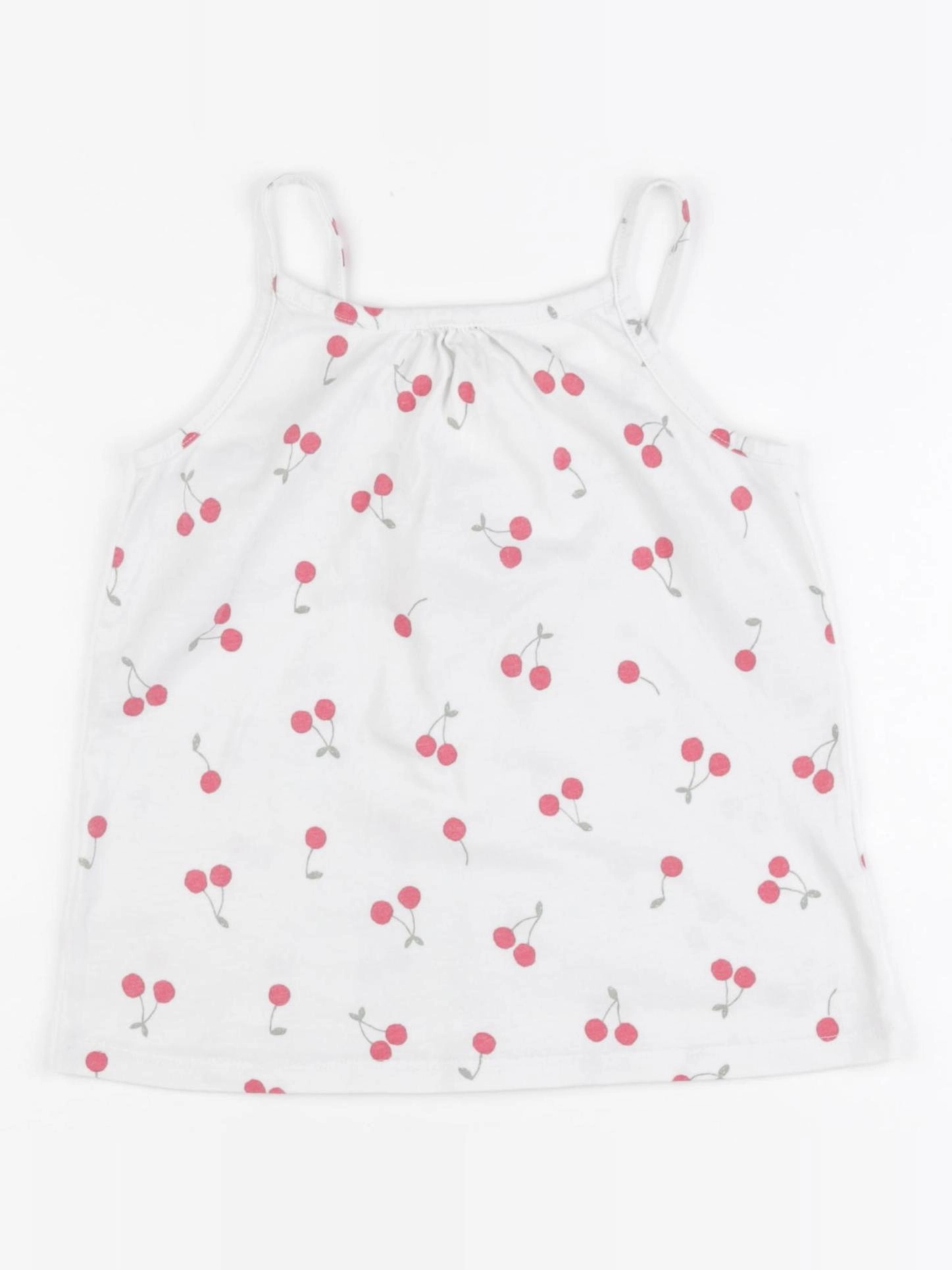 Vertbaudet - débardeur blanc, rouge - 6 ans