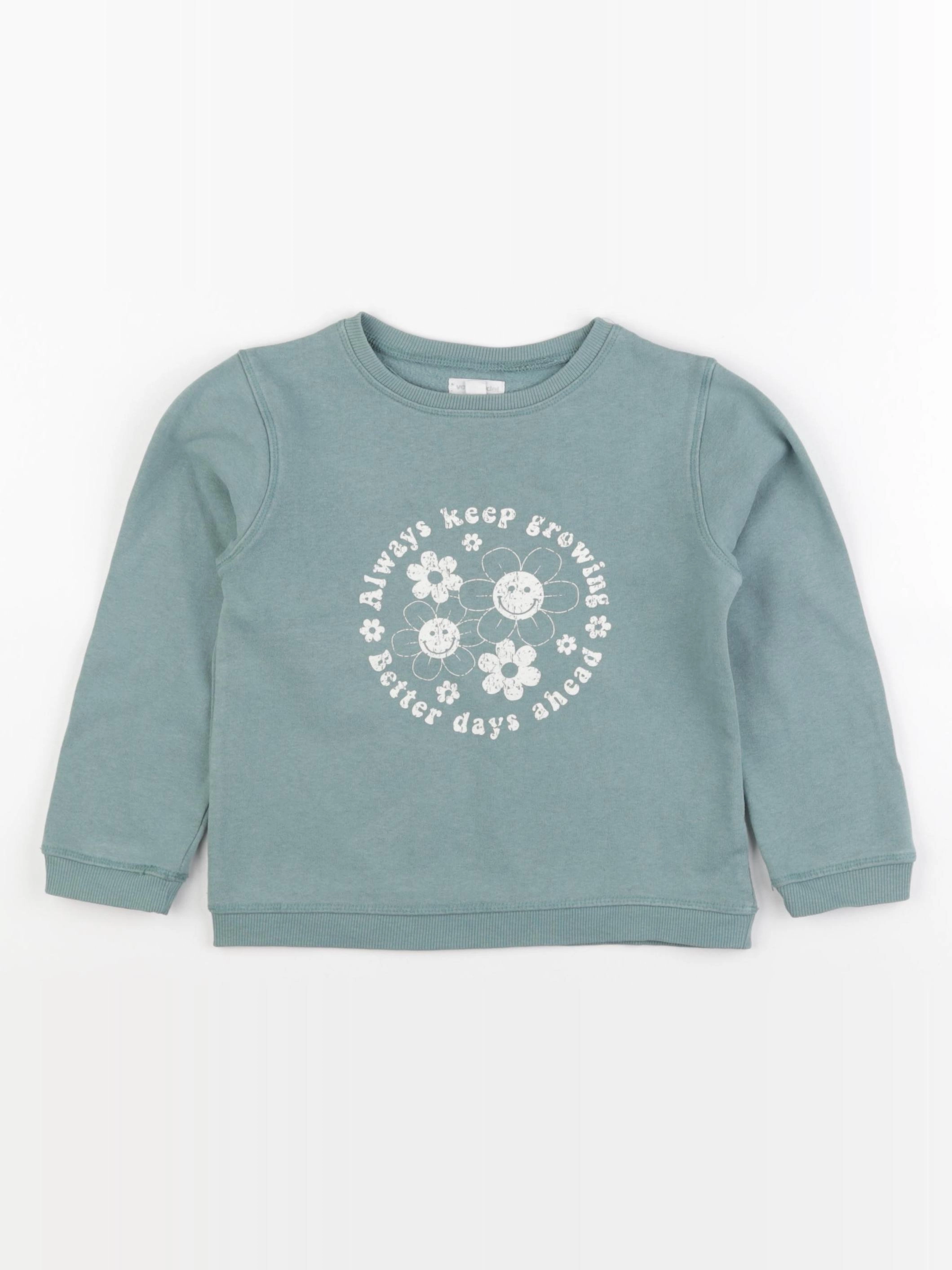 Vertbaudet - sweat vert - 5 ans