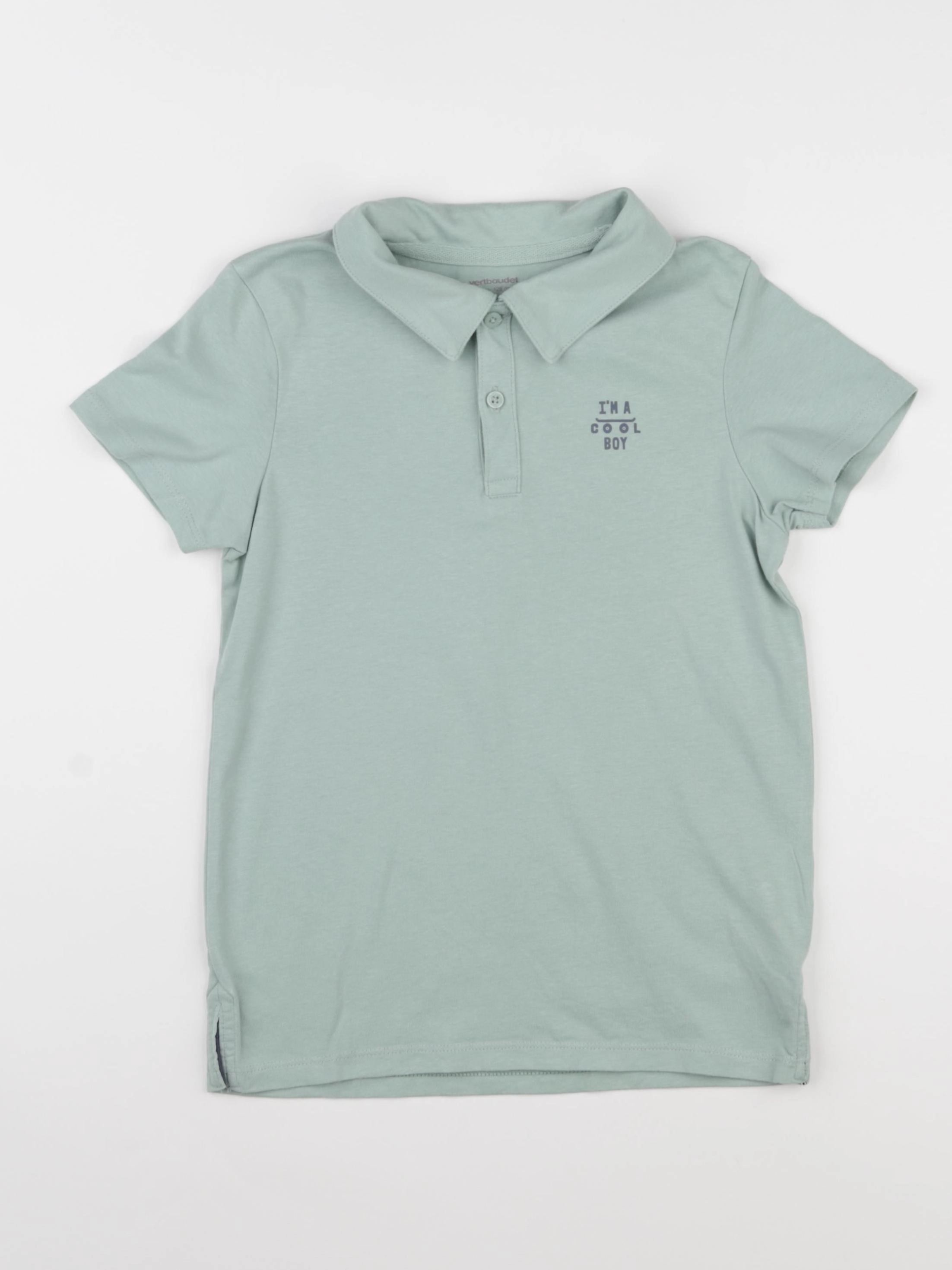 Vertbaudet - polo vert - 8 ans