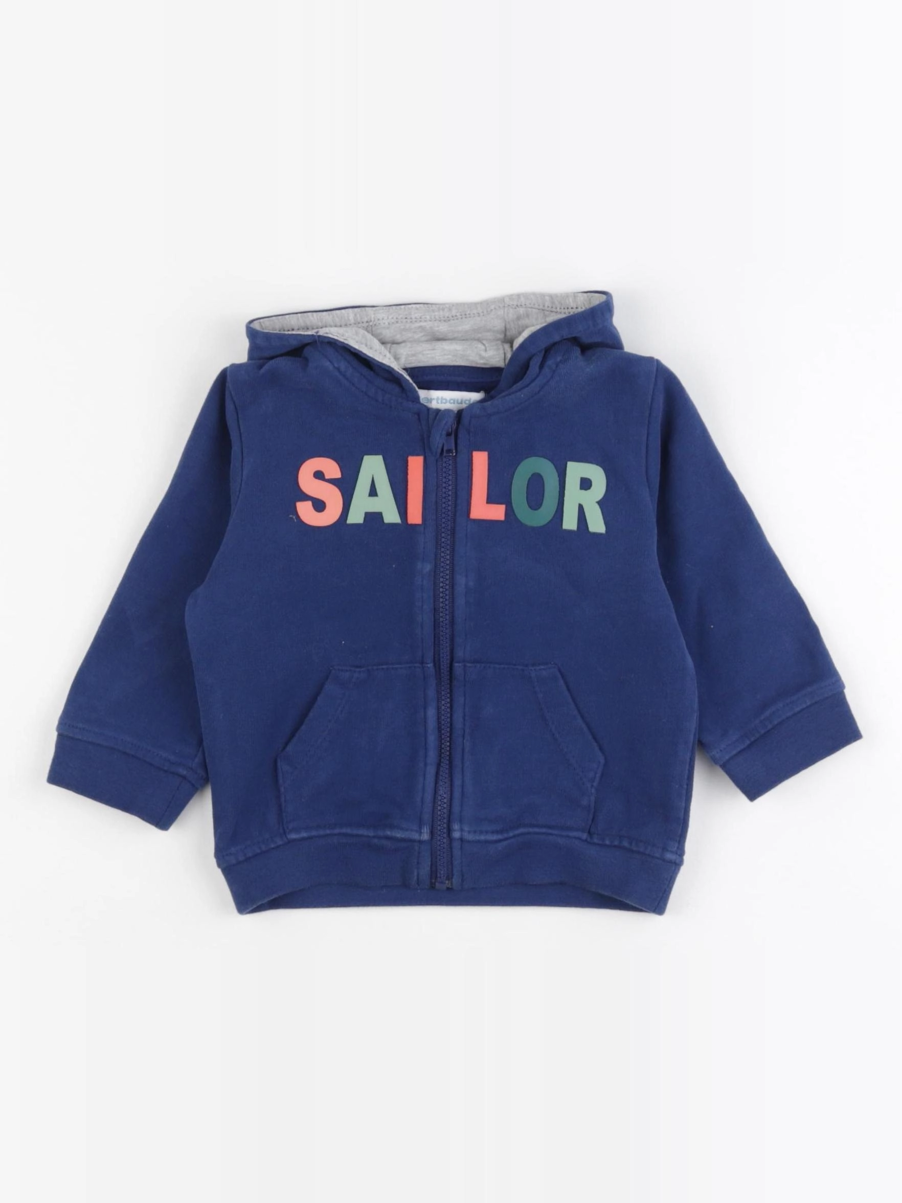 Vertbaudet - sweat bleu - 9 mois