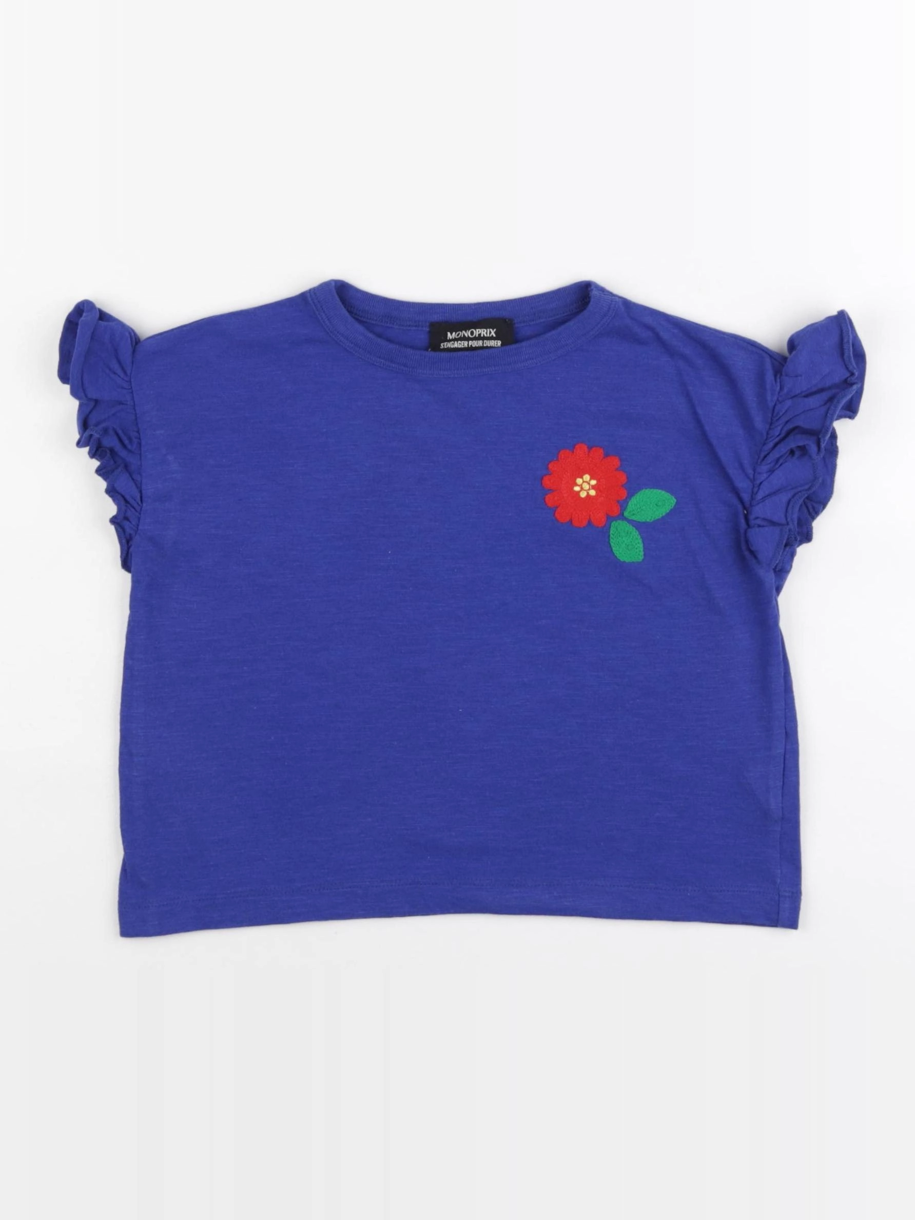 Monoprix - tee-shirt bleu - 4 ans