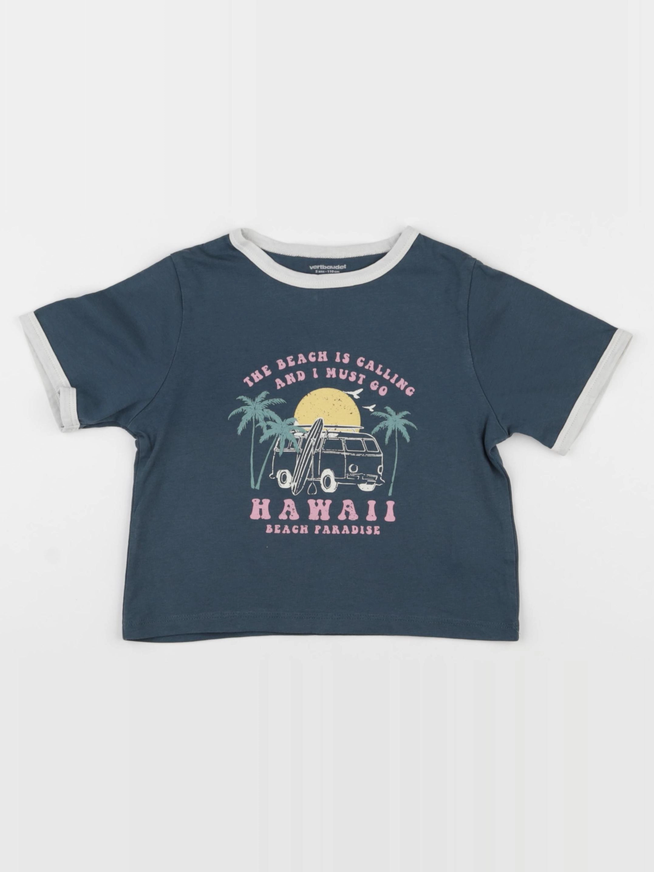 Vertbaudet - tee-shirt vert - 5 ans