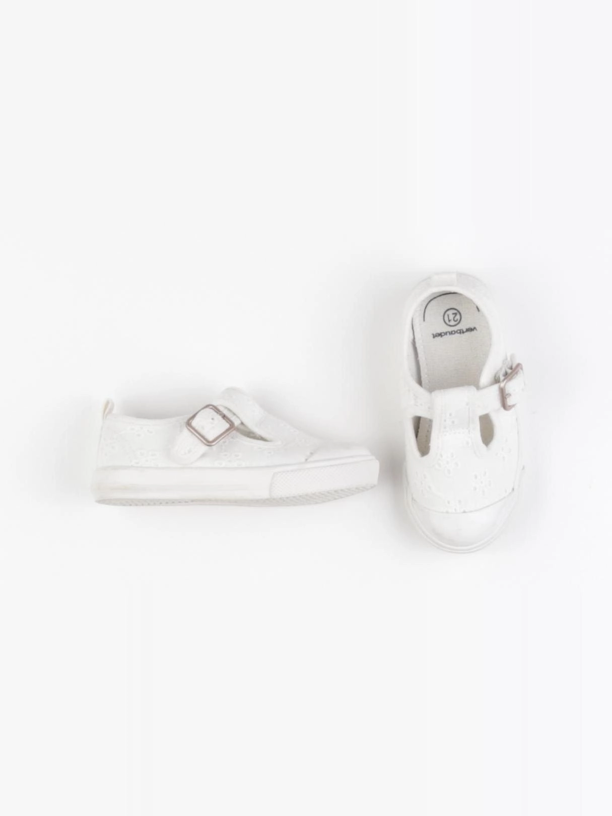 Vertbaudet - tennis élastiqué blanc - pointure 21