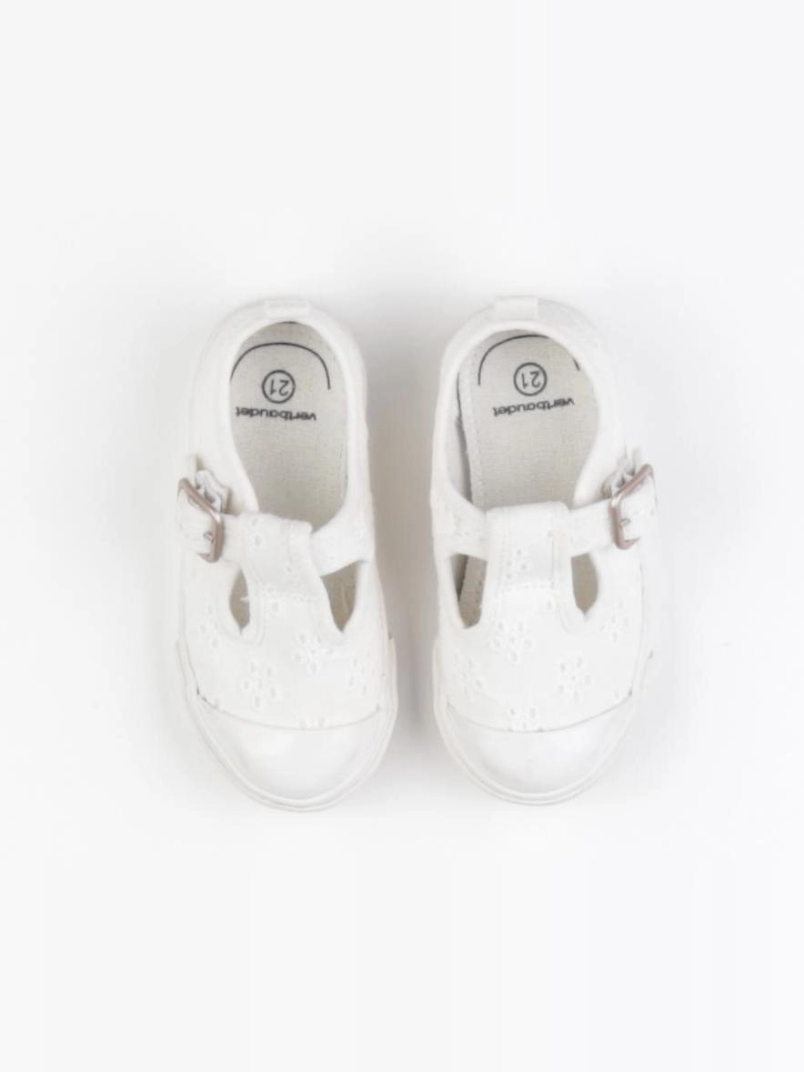 Vertbaudet - tennis élastiqué blanc - pointure 21