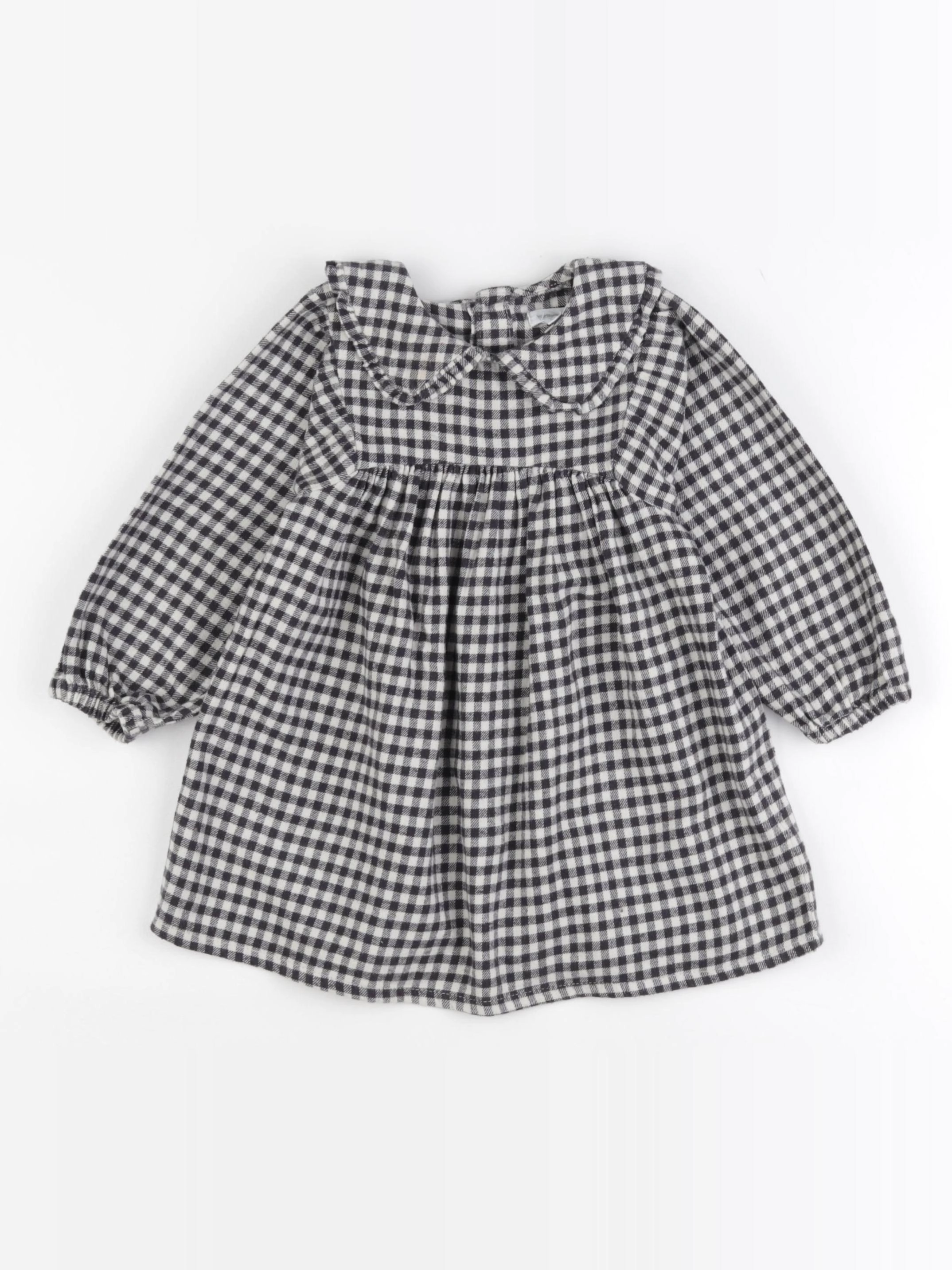 Vertbaudet - robe noir, beige - 2 ans