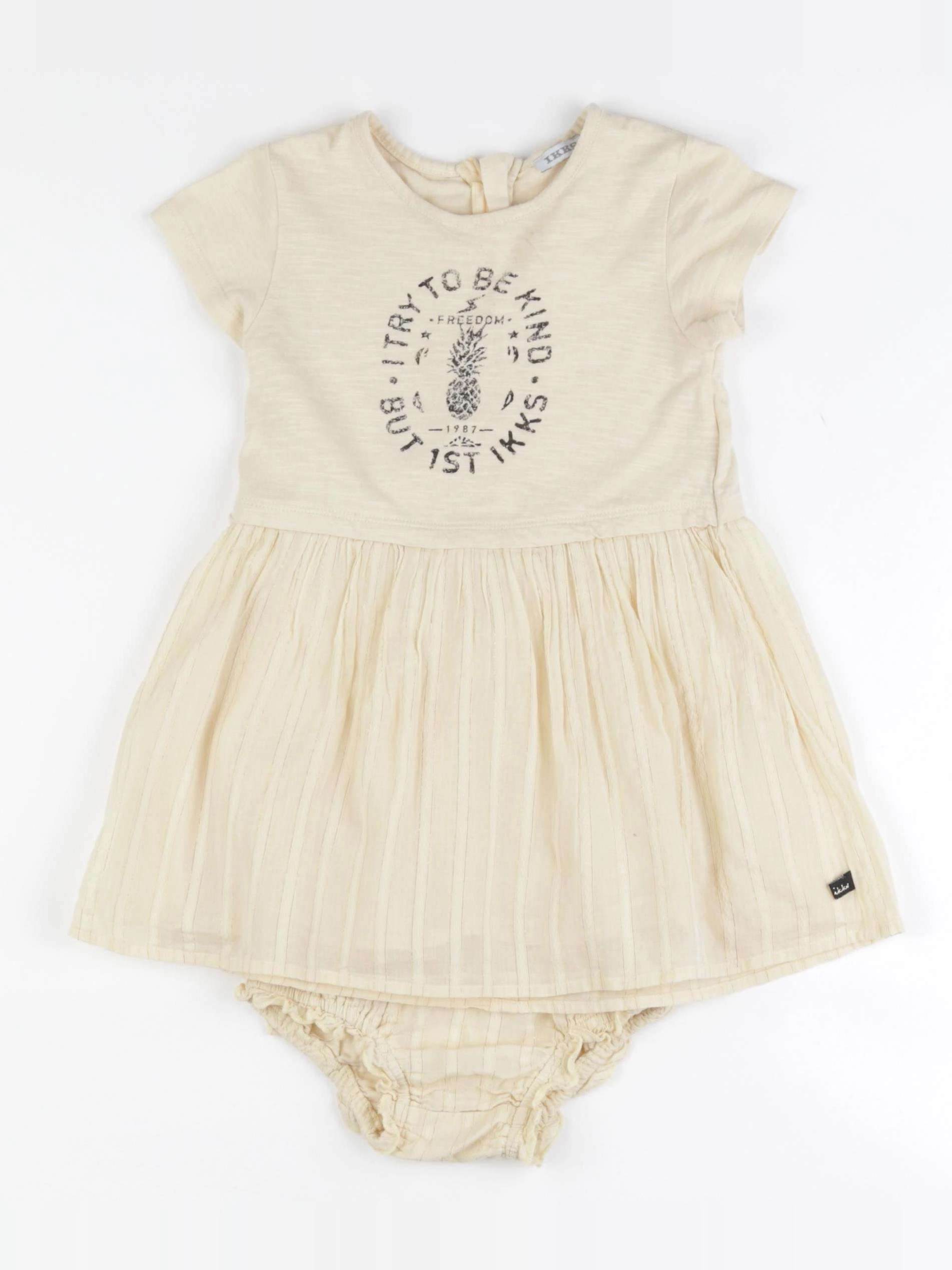 IKKS - robe beige - 2 ans