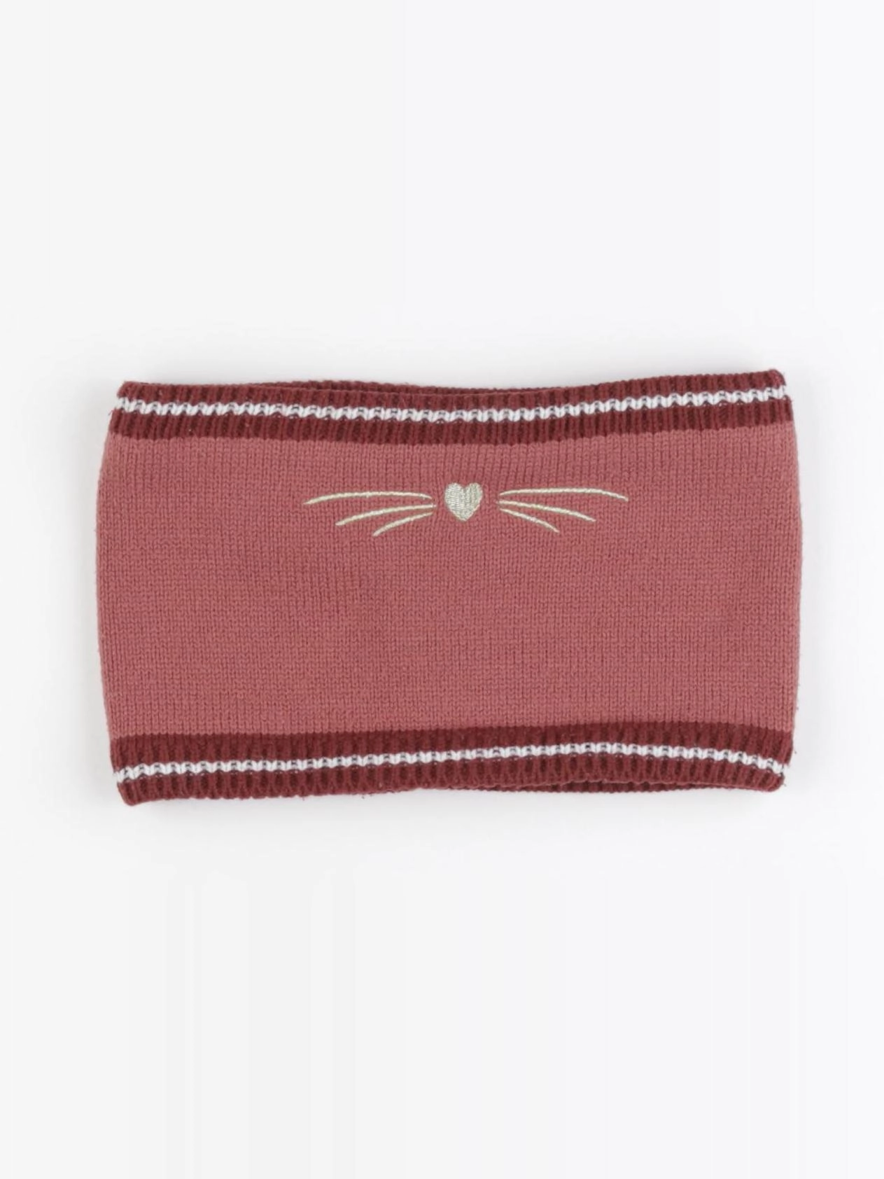 Vertbaudet - tour de cou rouge, rose - 2/6 ans