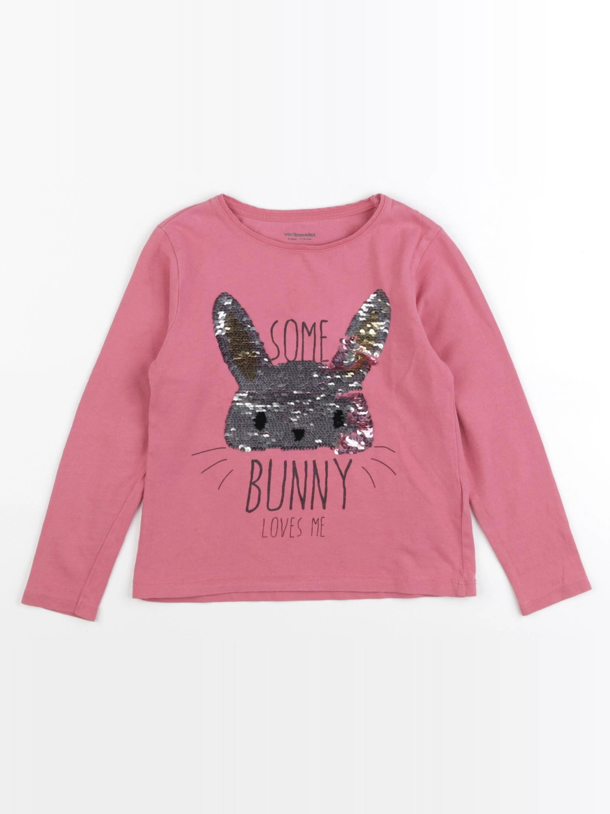 Vertbaudet - tee-shirt rose - 6 ans