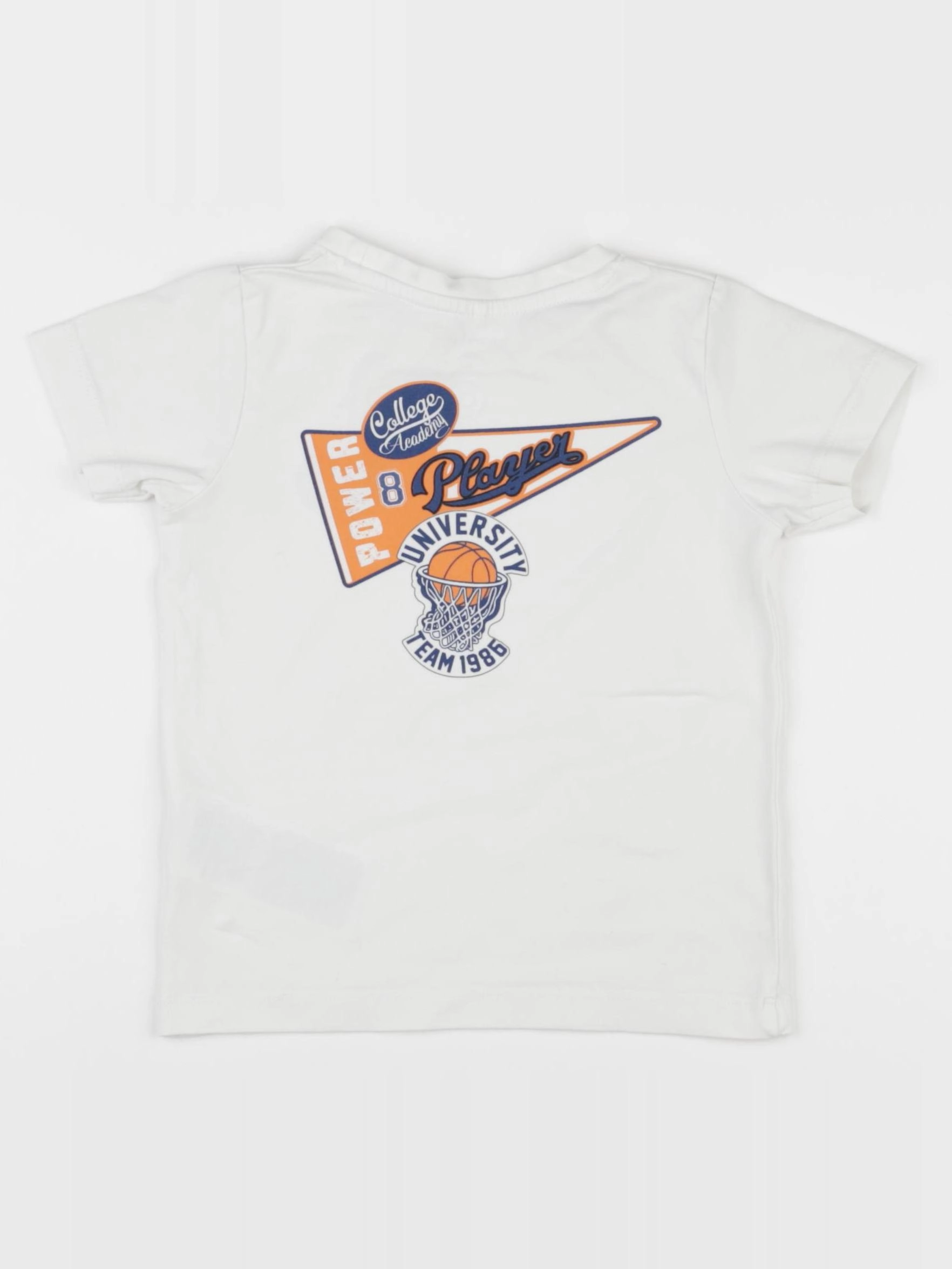 Name it - tee-shirt imprimé au dos blanc - 12/18 mois