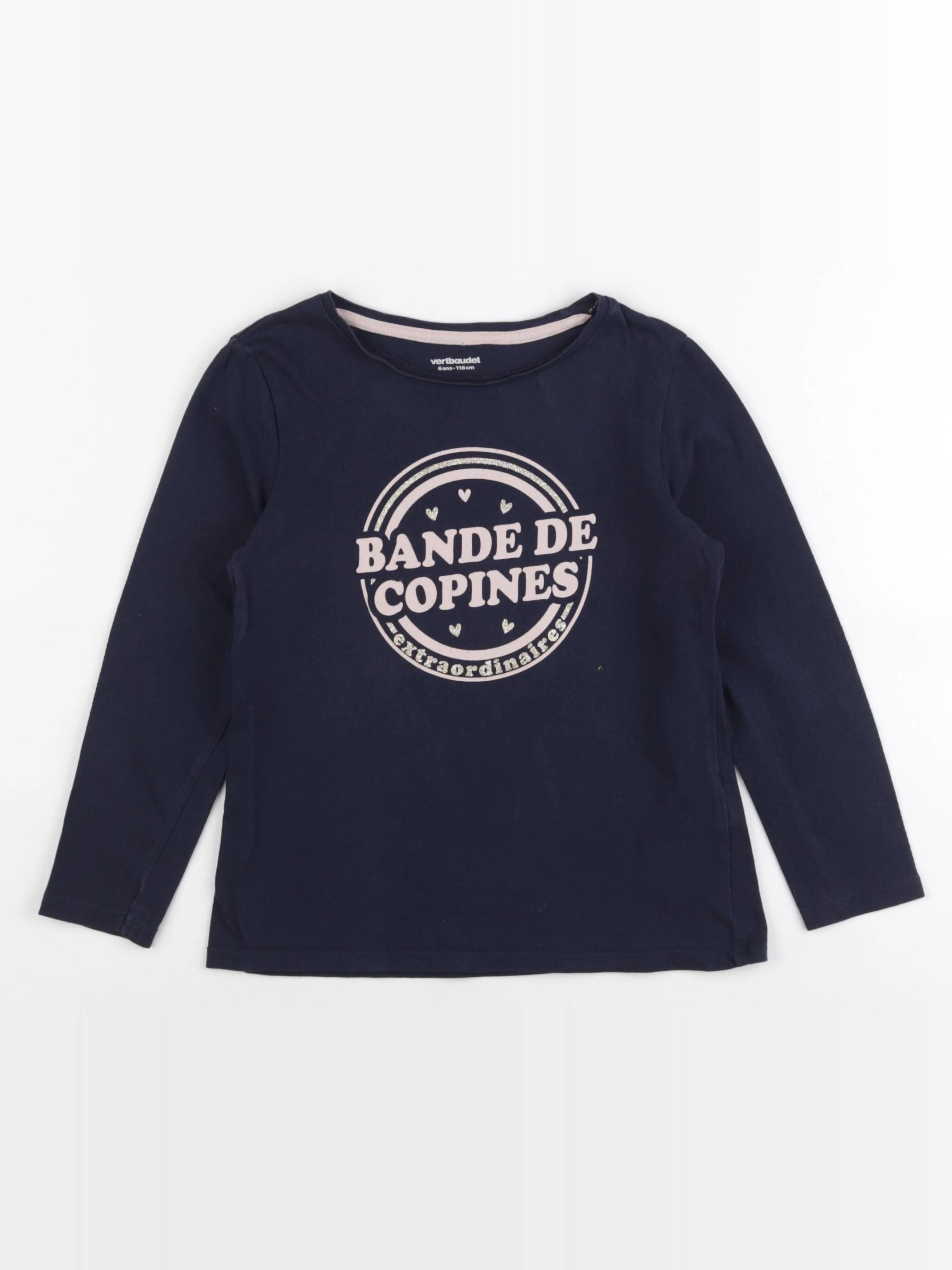 Vertbaudet - tee-shirt bleu - 6 ans