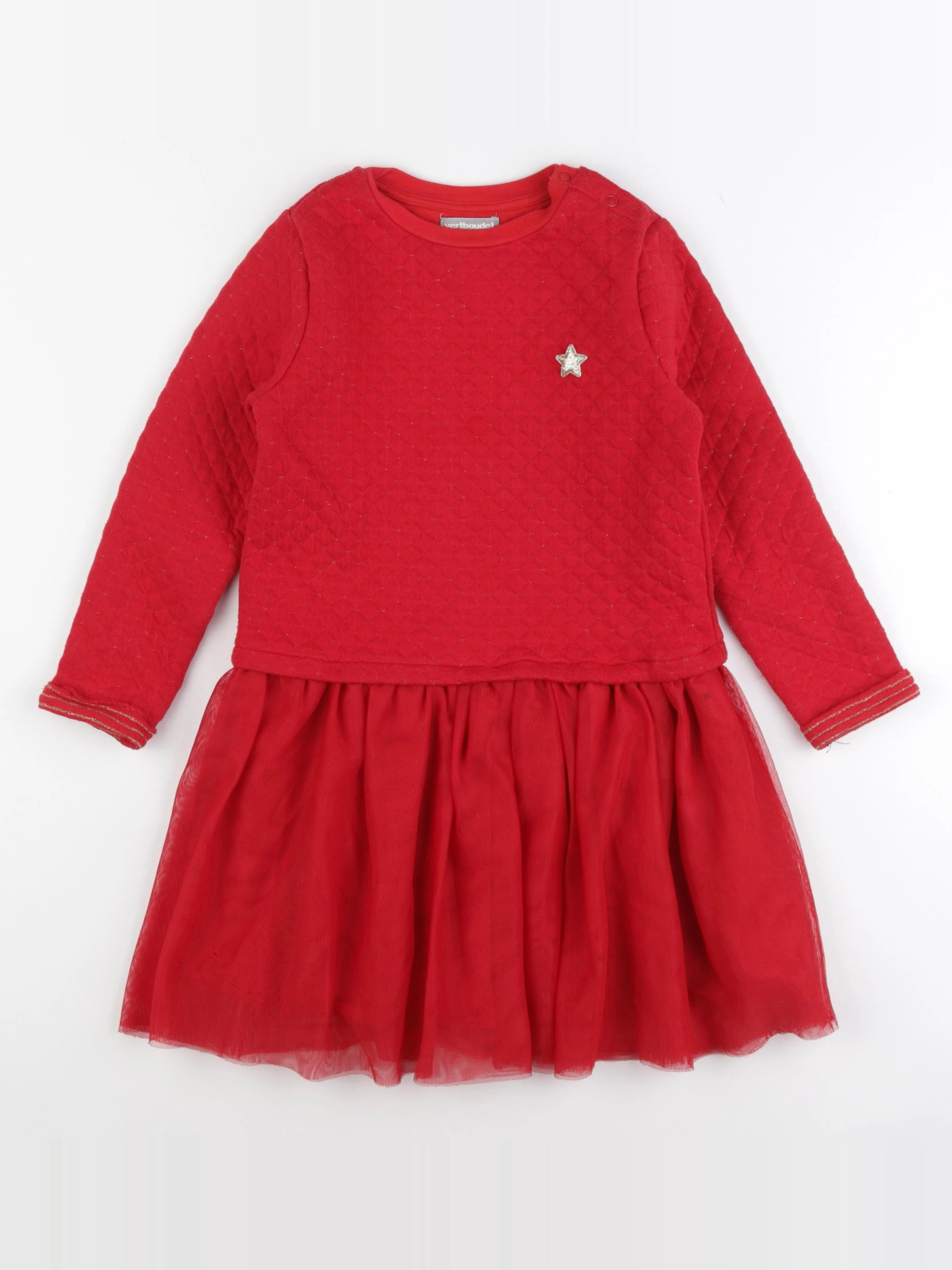 Vertbaudet - robe rouge - 6 ans