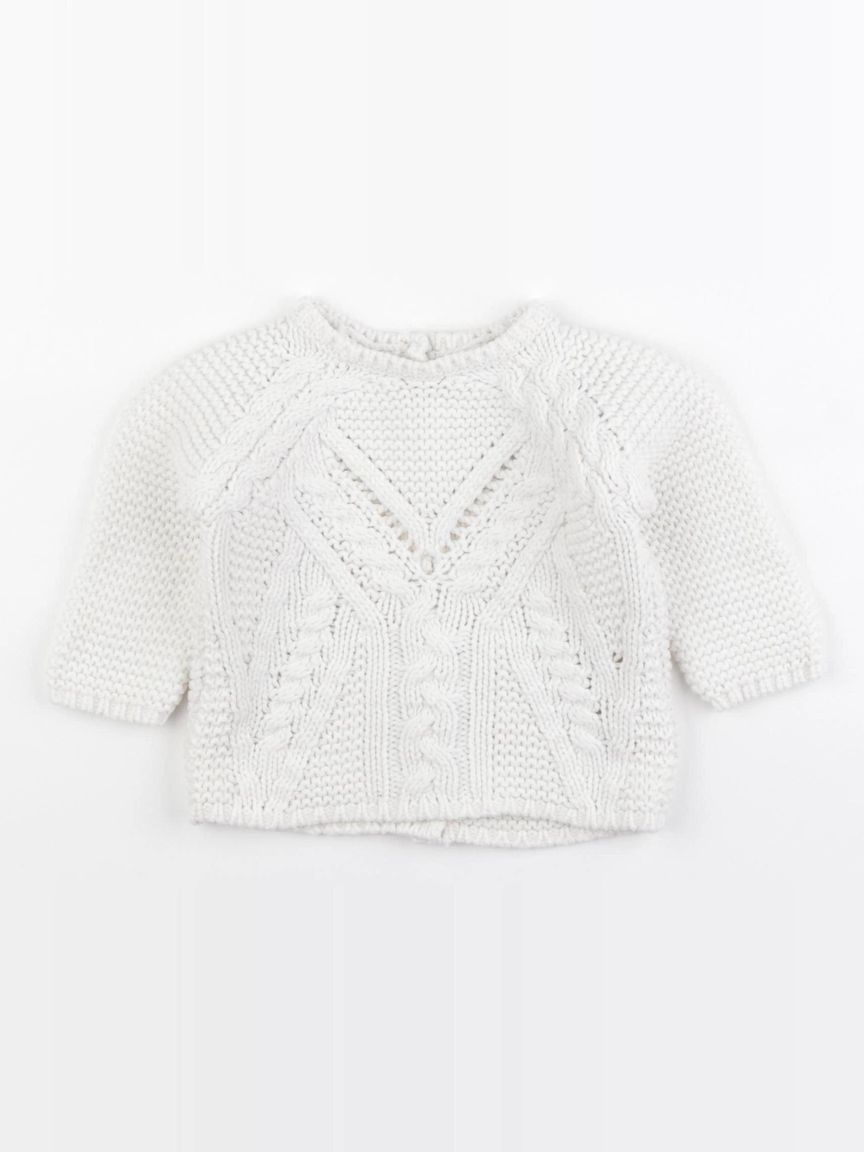 Tape à l'oeil - pull blanc - 9 mois
