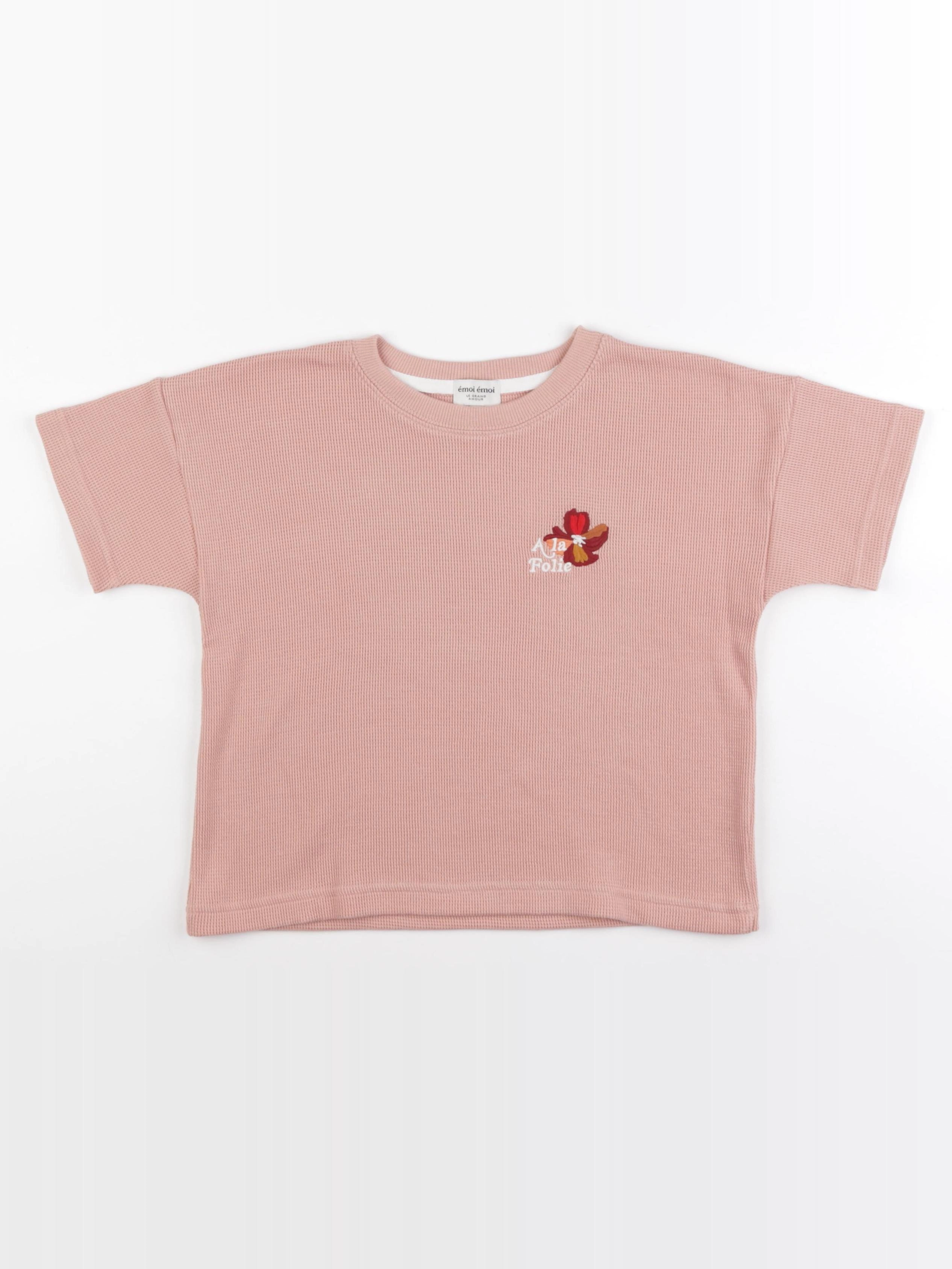 Emoi emoi - tee-shirt rose - 6 ans