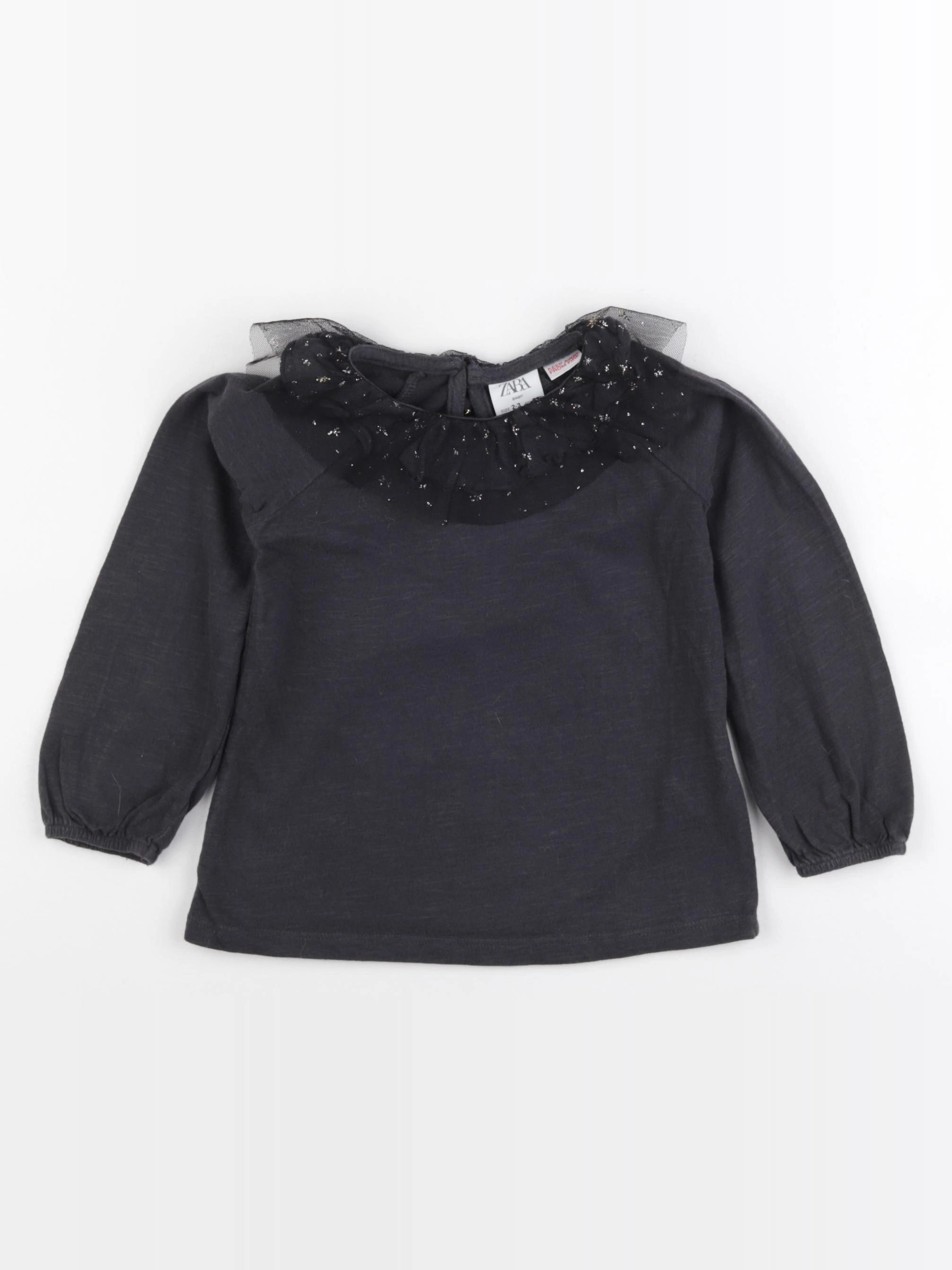 Zara - tee-shirt gris - 2/3 ans