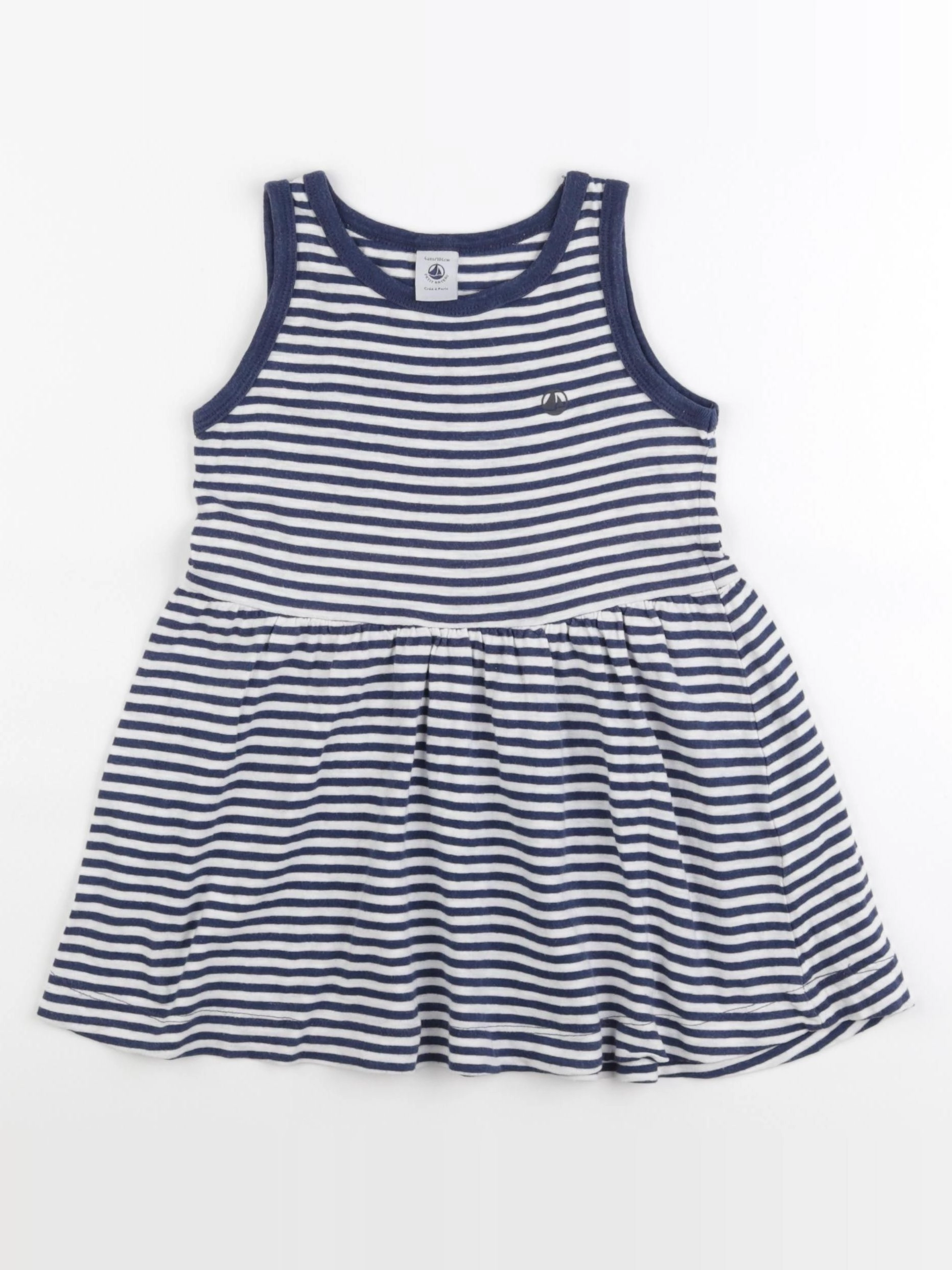 Petit Bateau - robe bleu - 4 ans