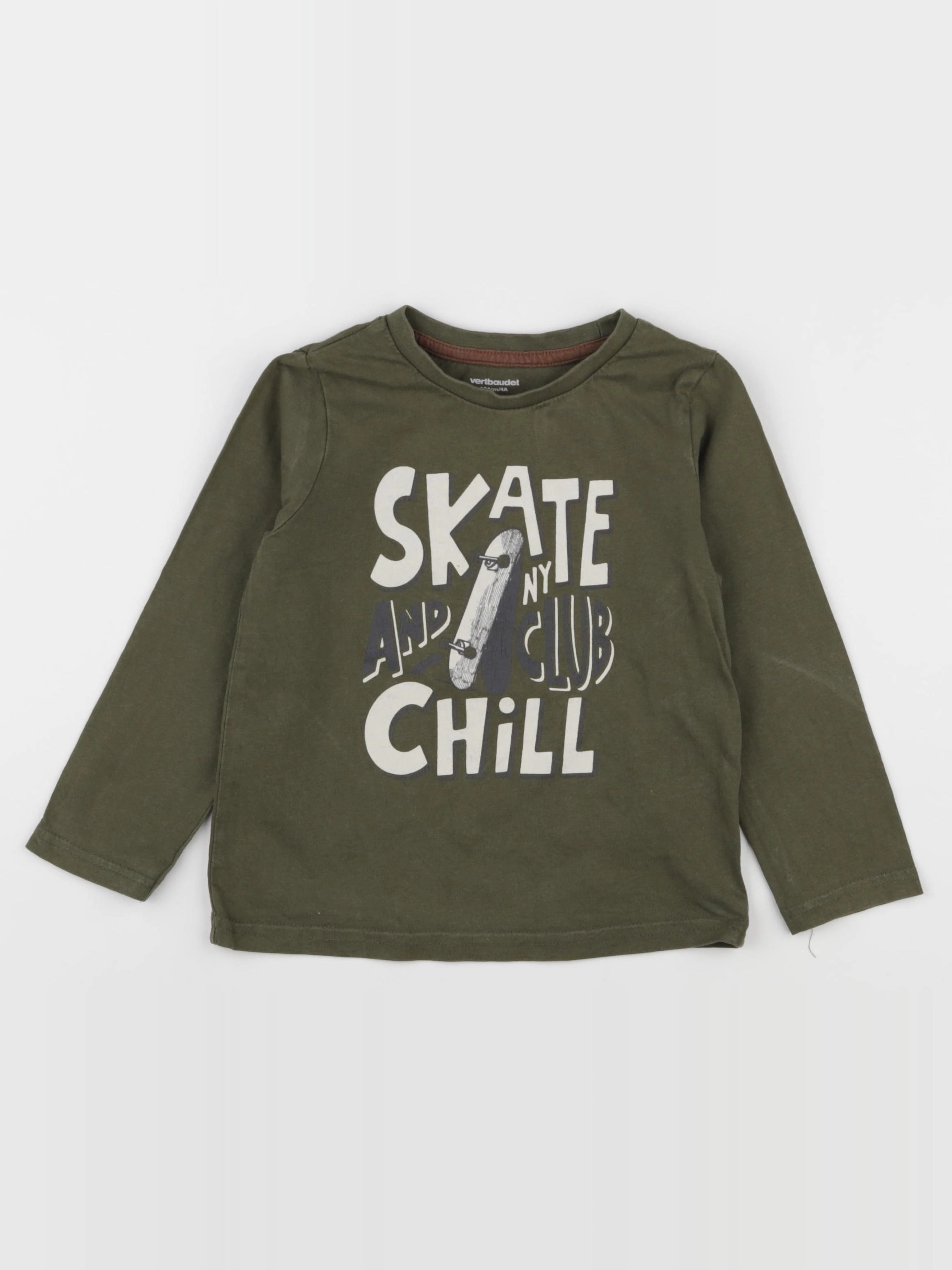 Vertbaudet - tee-shirt vert - 4 ans